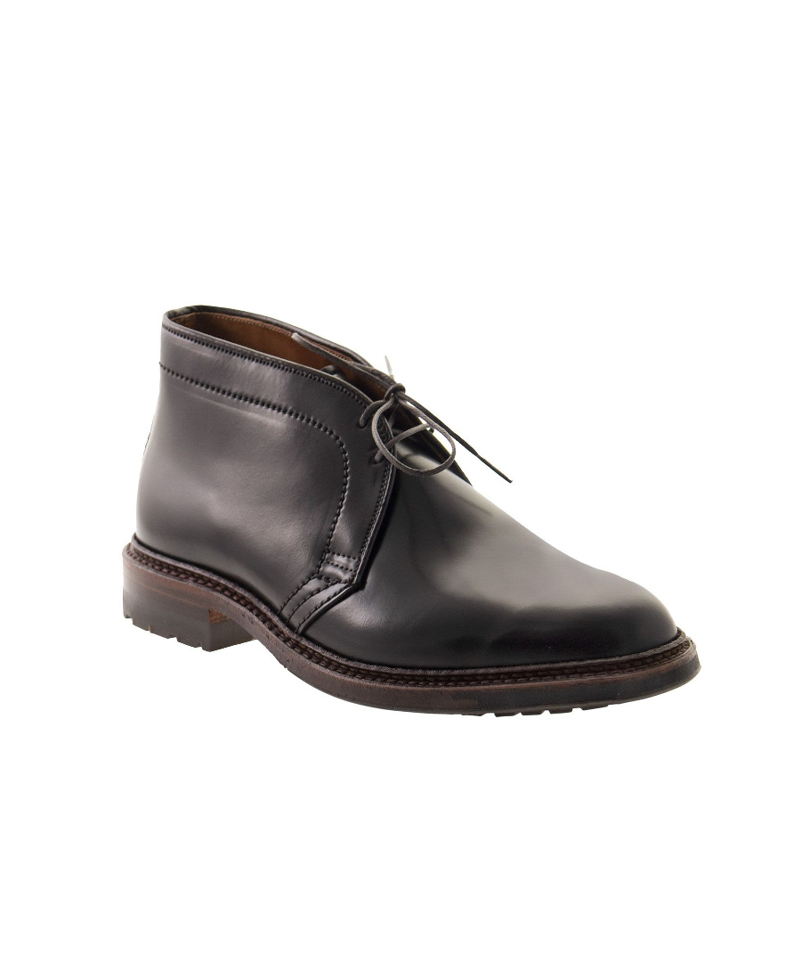 Alden Shoe Company Black Laced Boots In Black