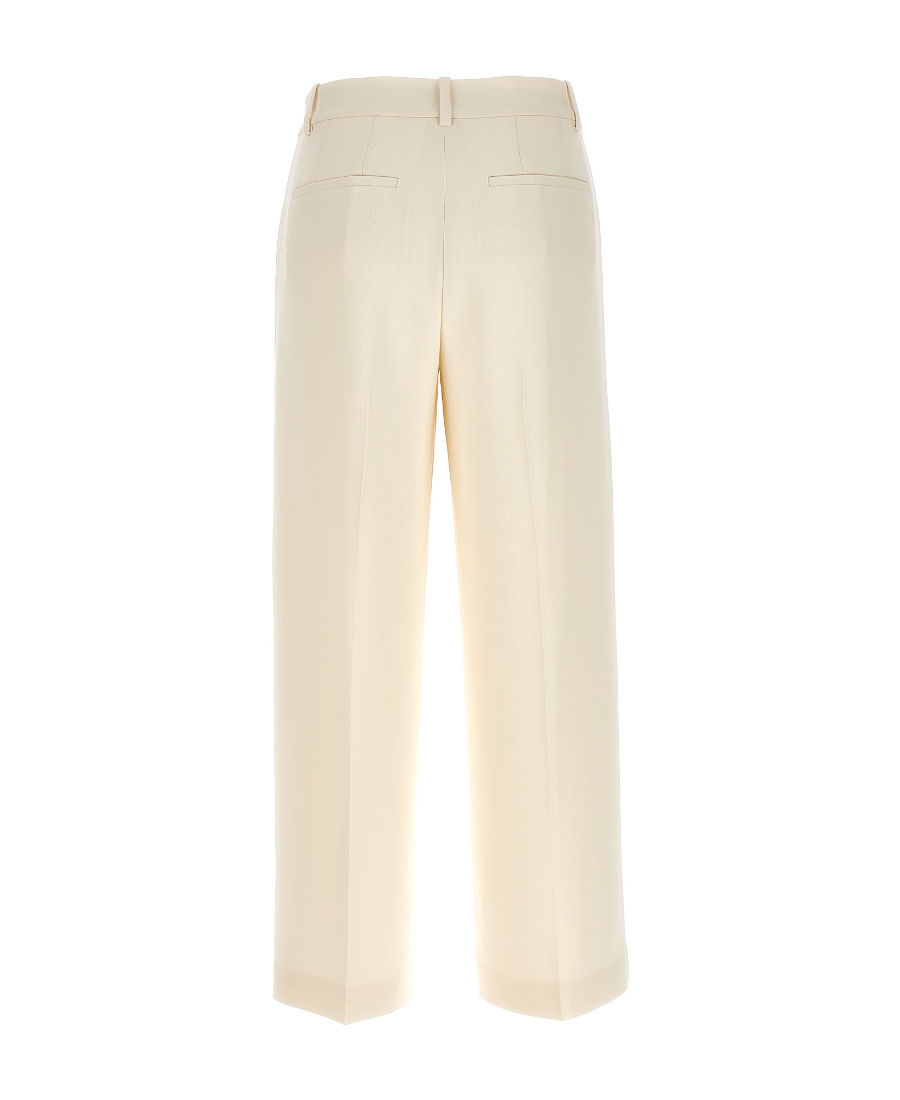 Theory White Relax Pants In Nude