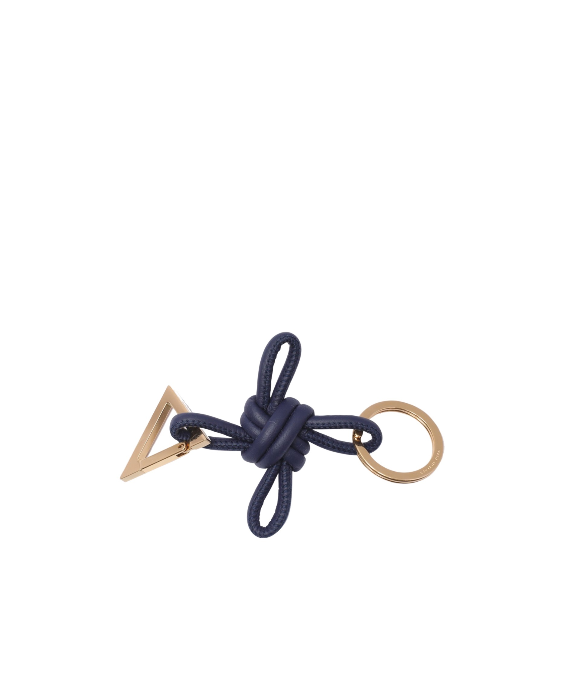 Bottega Veneta Triangle Keyring Knot Detail In Black