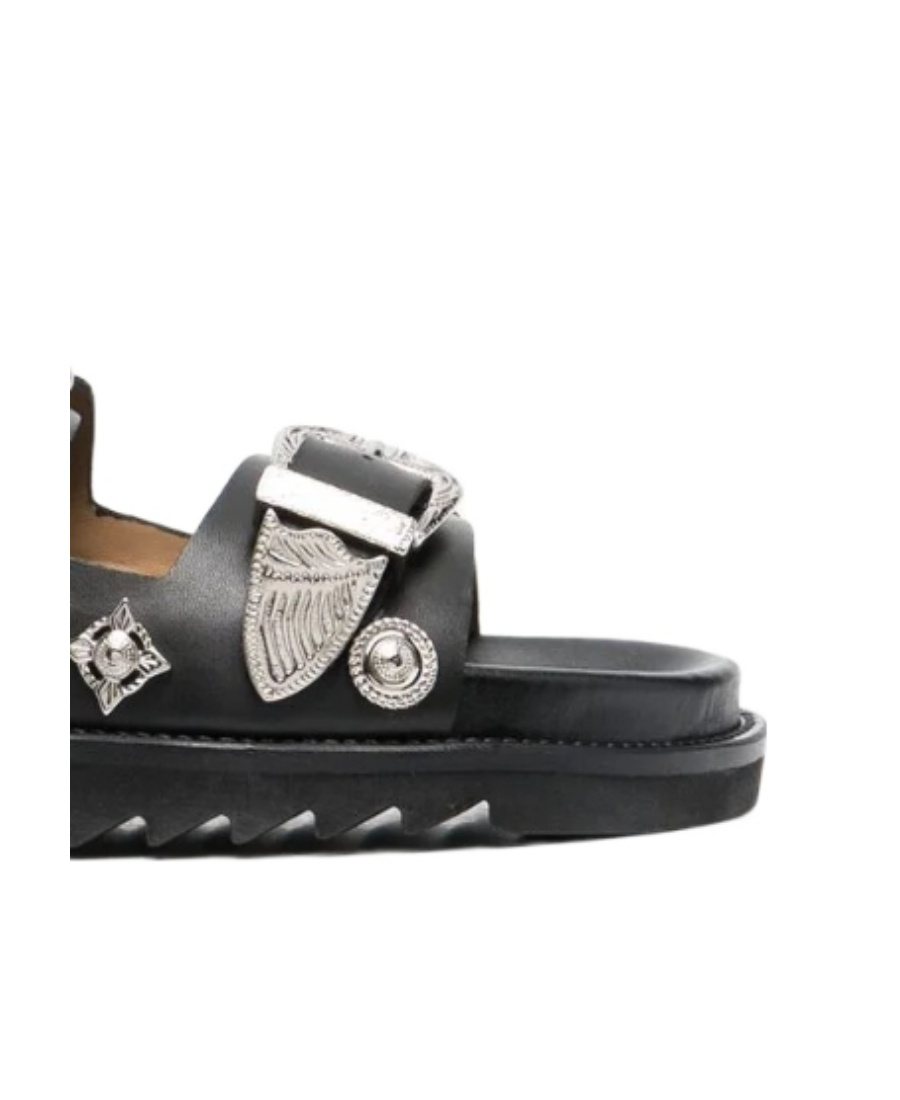 Toga Ssense Exclusive Black Buckle Sandals In Black