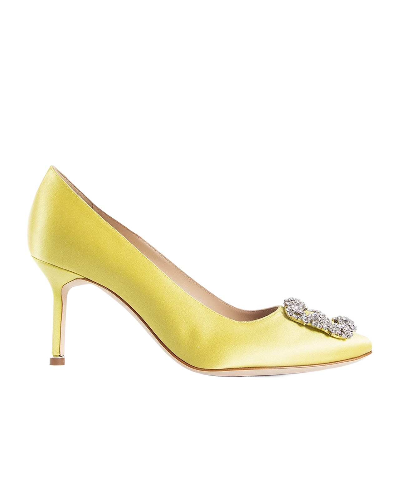 Manolo Blahnik Round Toe High Heels In Yellow