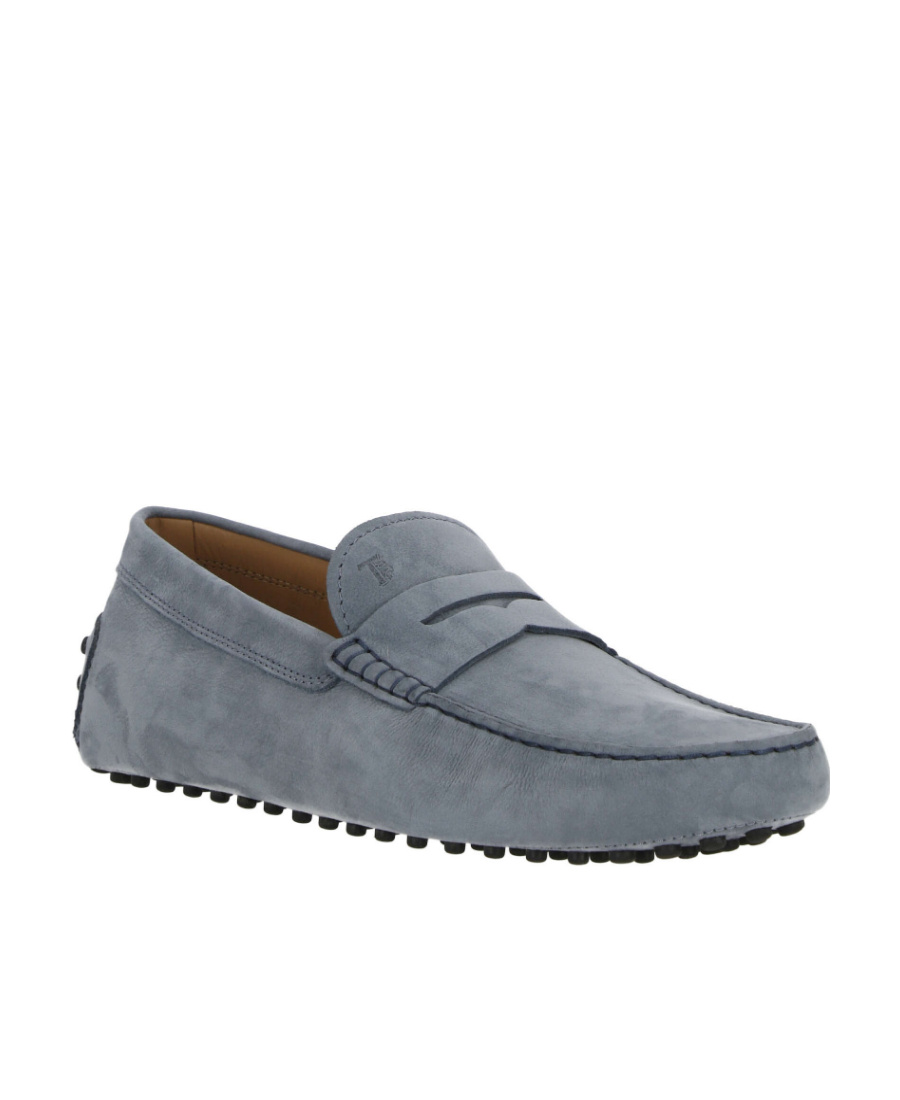 Tod's Square Head Loafer Shoes In Gray