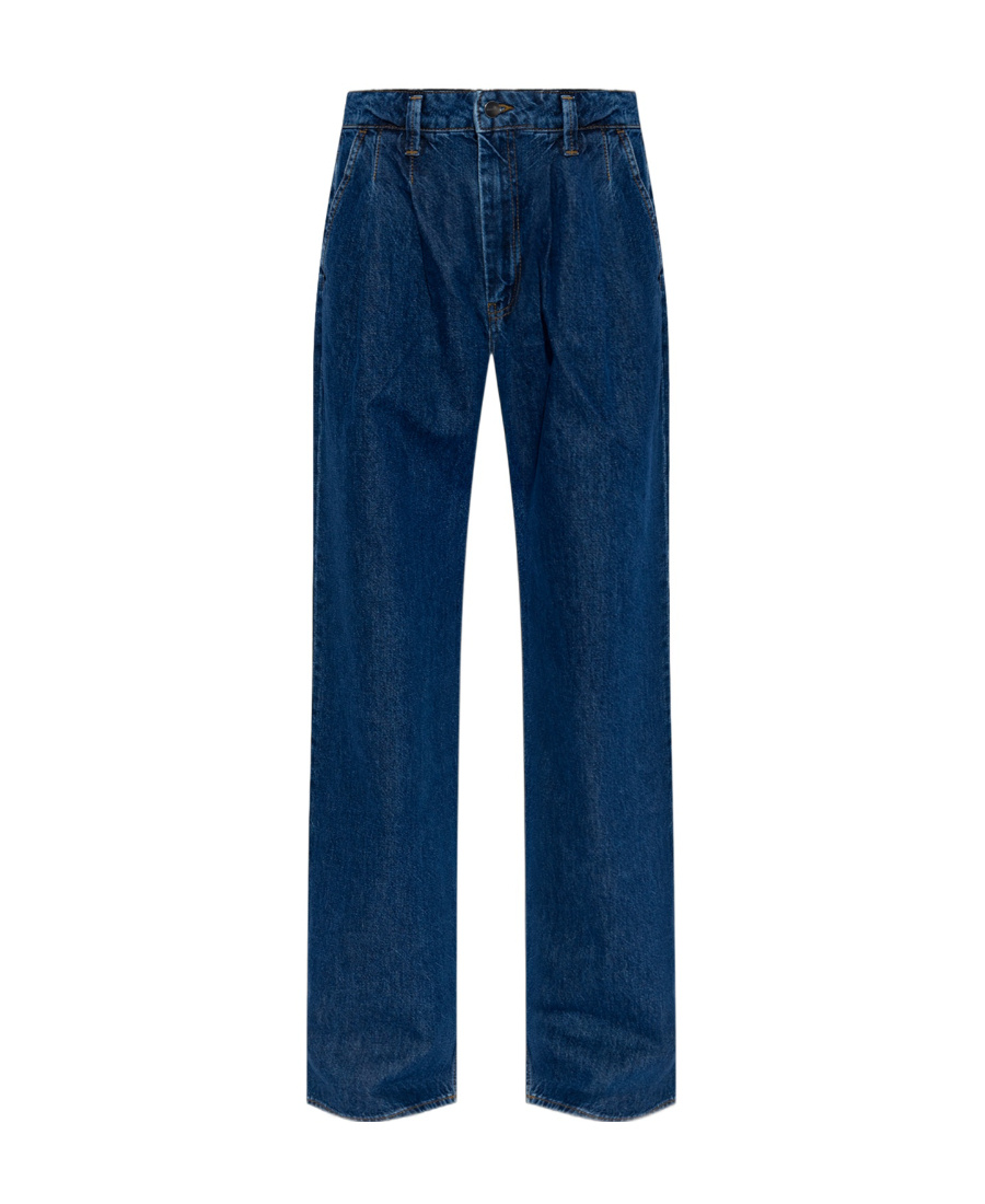Shop Anine Bing Carrie High-rise Wide-leg Jeans In Blue