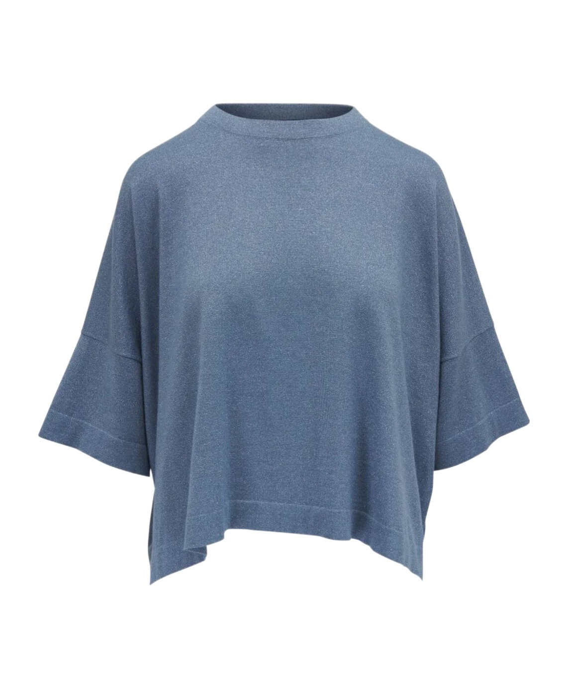 Brunello Cucinelli Cropped Sweater In Blue
