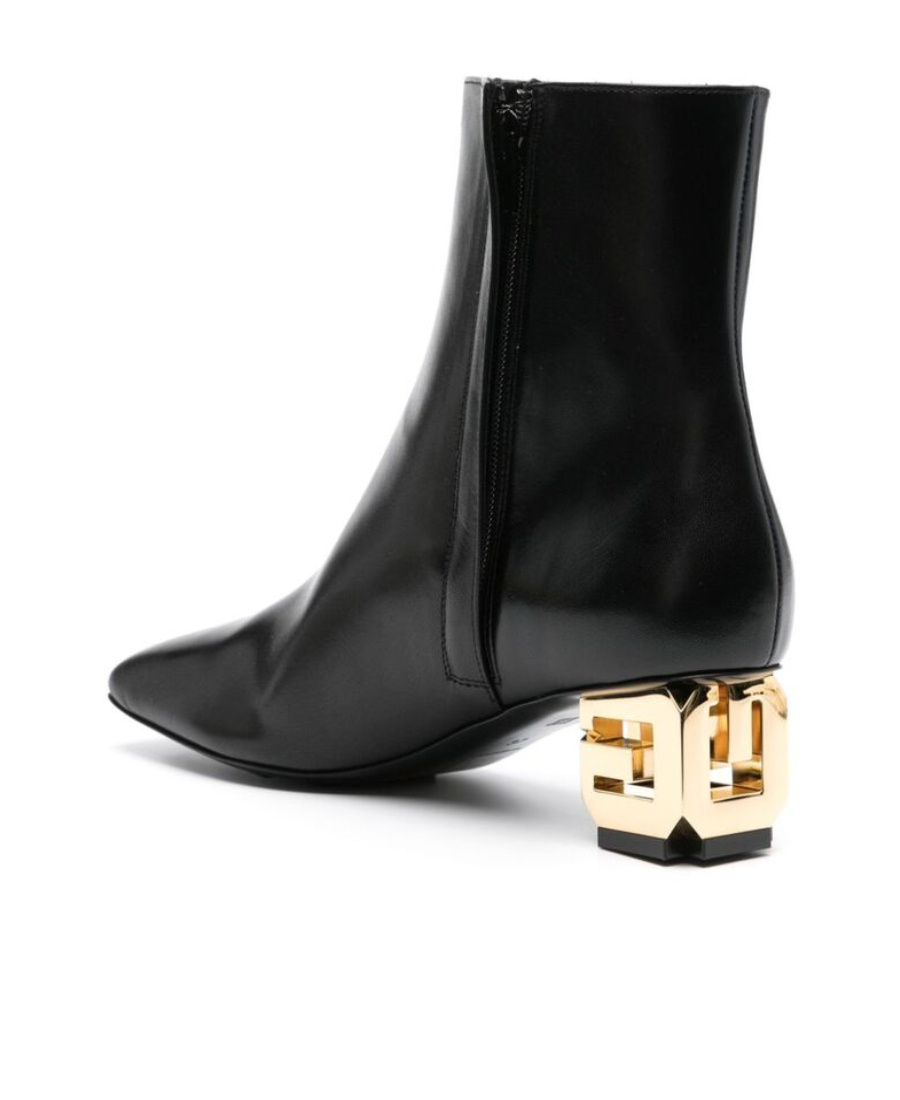 Givenchy G Cube Leather Ankle Boots In Black