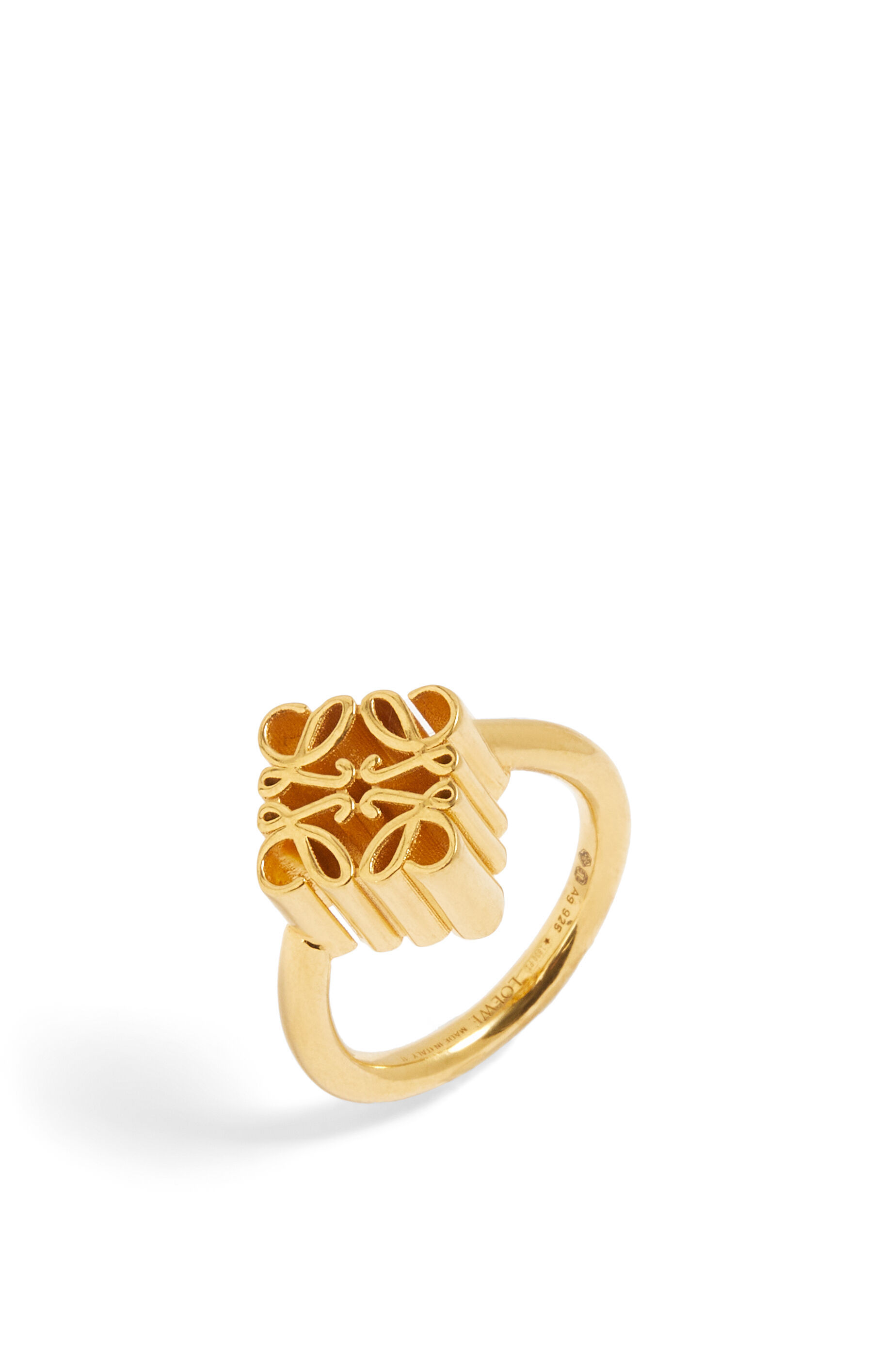 Loewe Single Anagram Ring In Yellow