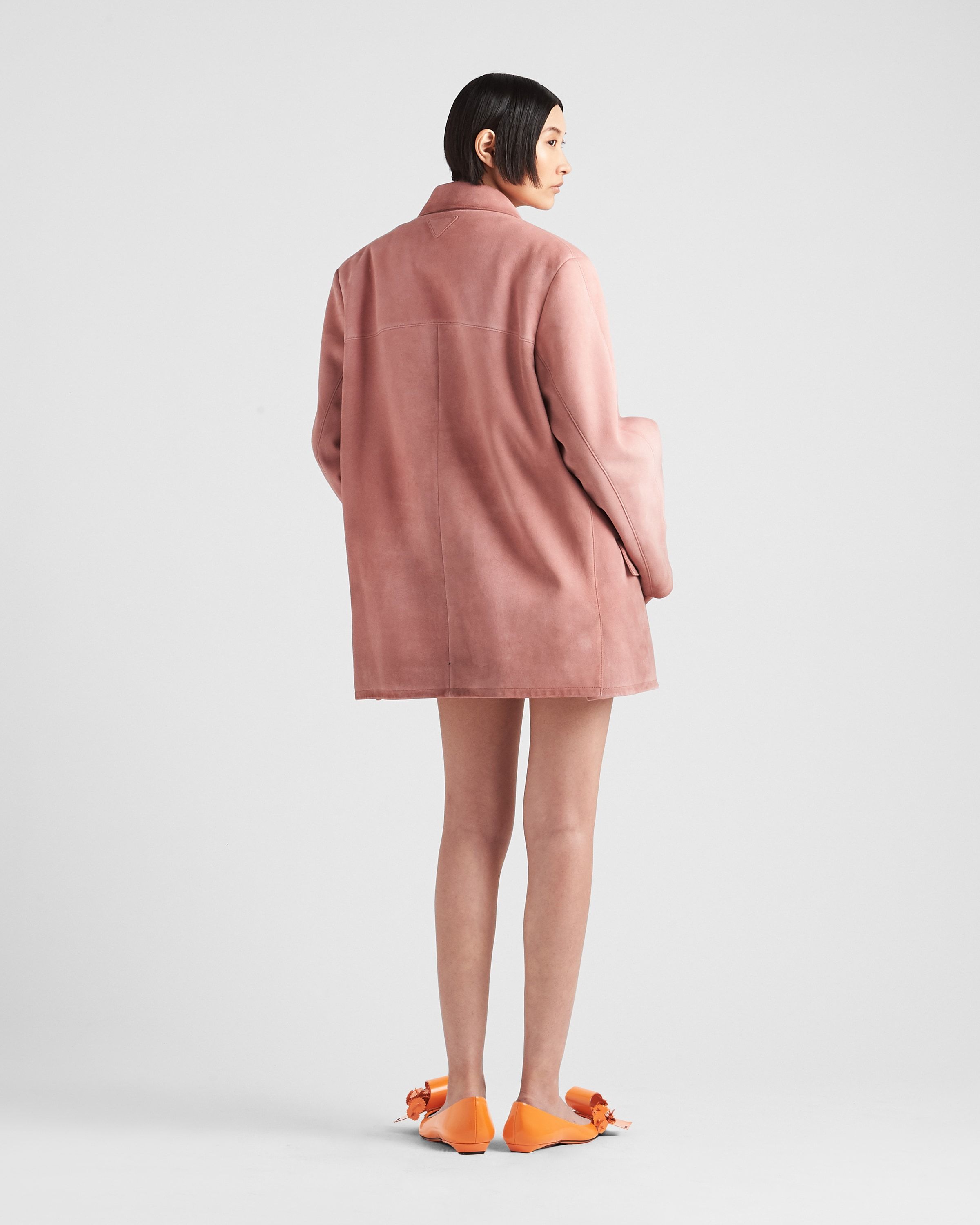 Prada Suede Jacket In Pink