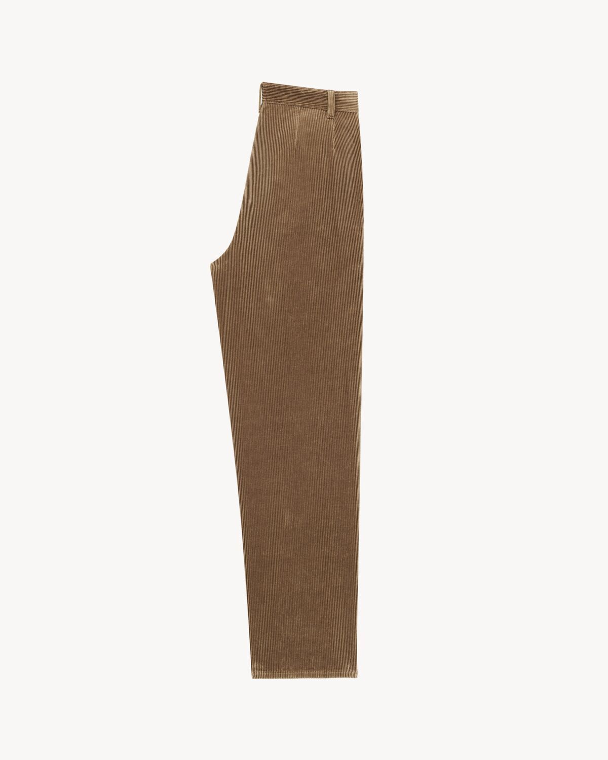 Saint Laurent Wide-leg Pants In Corduroy In Brown
