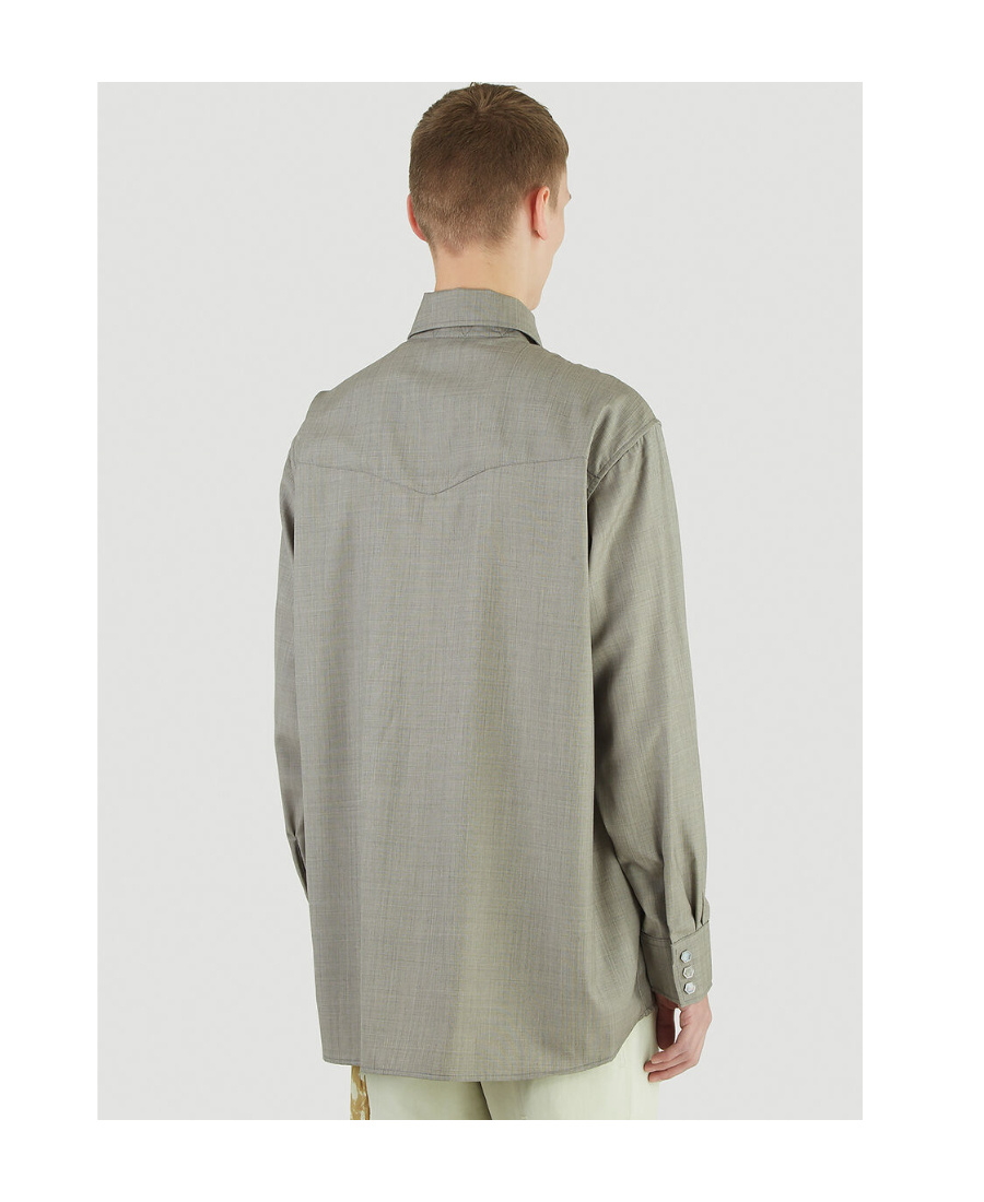 Our Legacy Ranch-cut Longsleeved Shirt In Gray