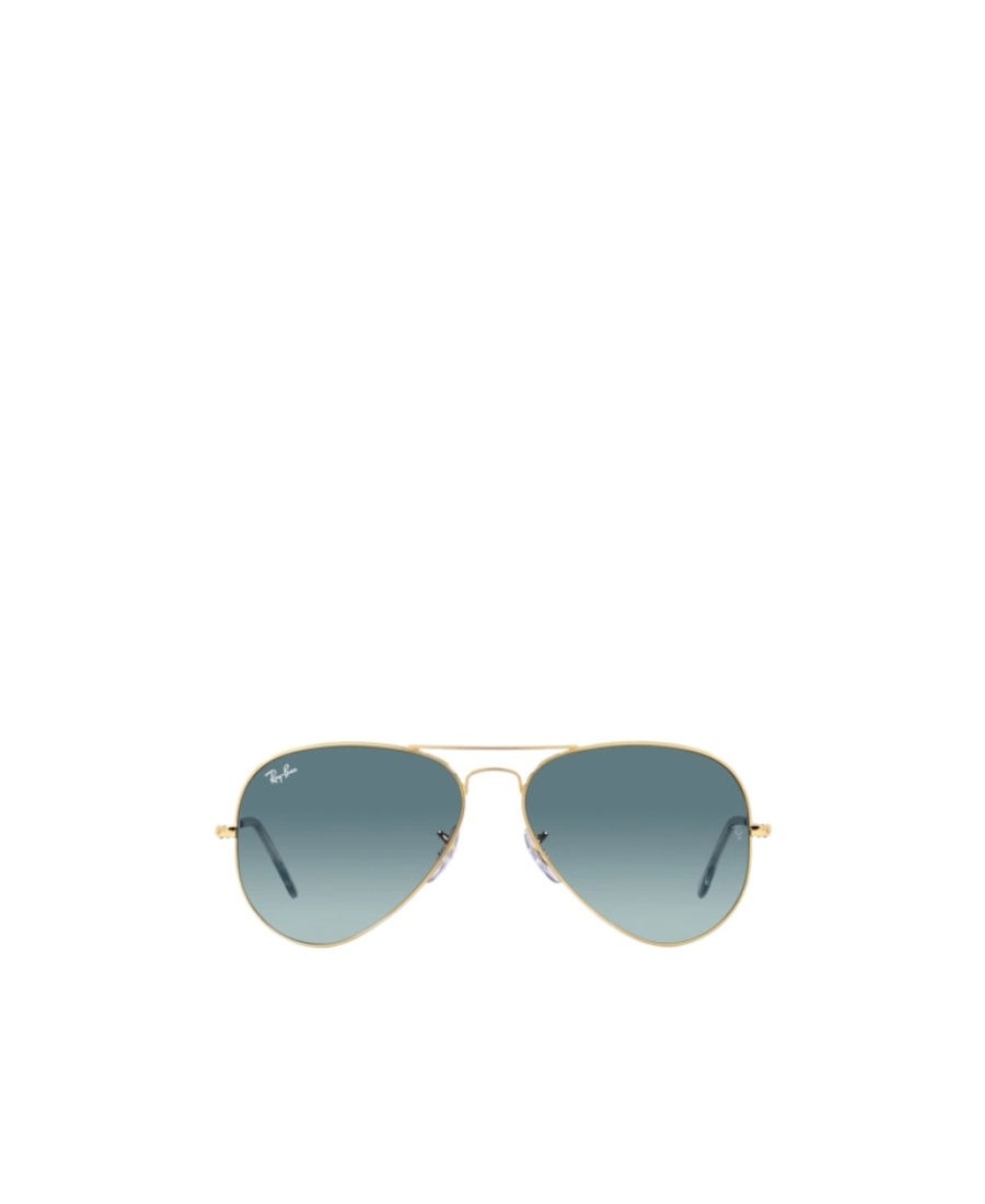 Ray Ban Womens Gold Rb3025 Branded-lens Aviator-frame Metal Sunglasses In Green