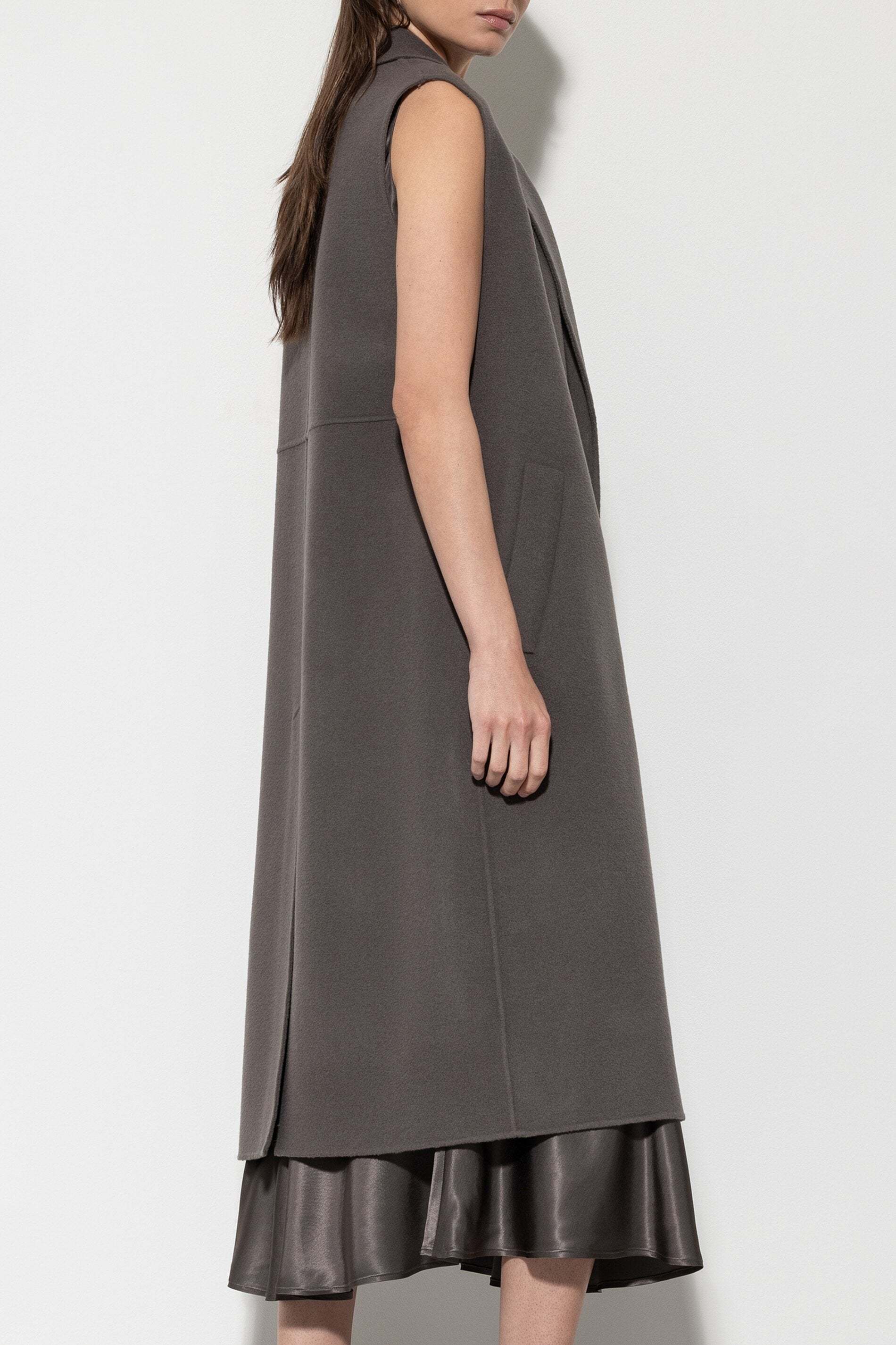 LUISA CERANO DOUBLEFACE LONG WOOL VEST