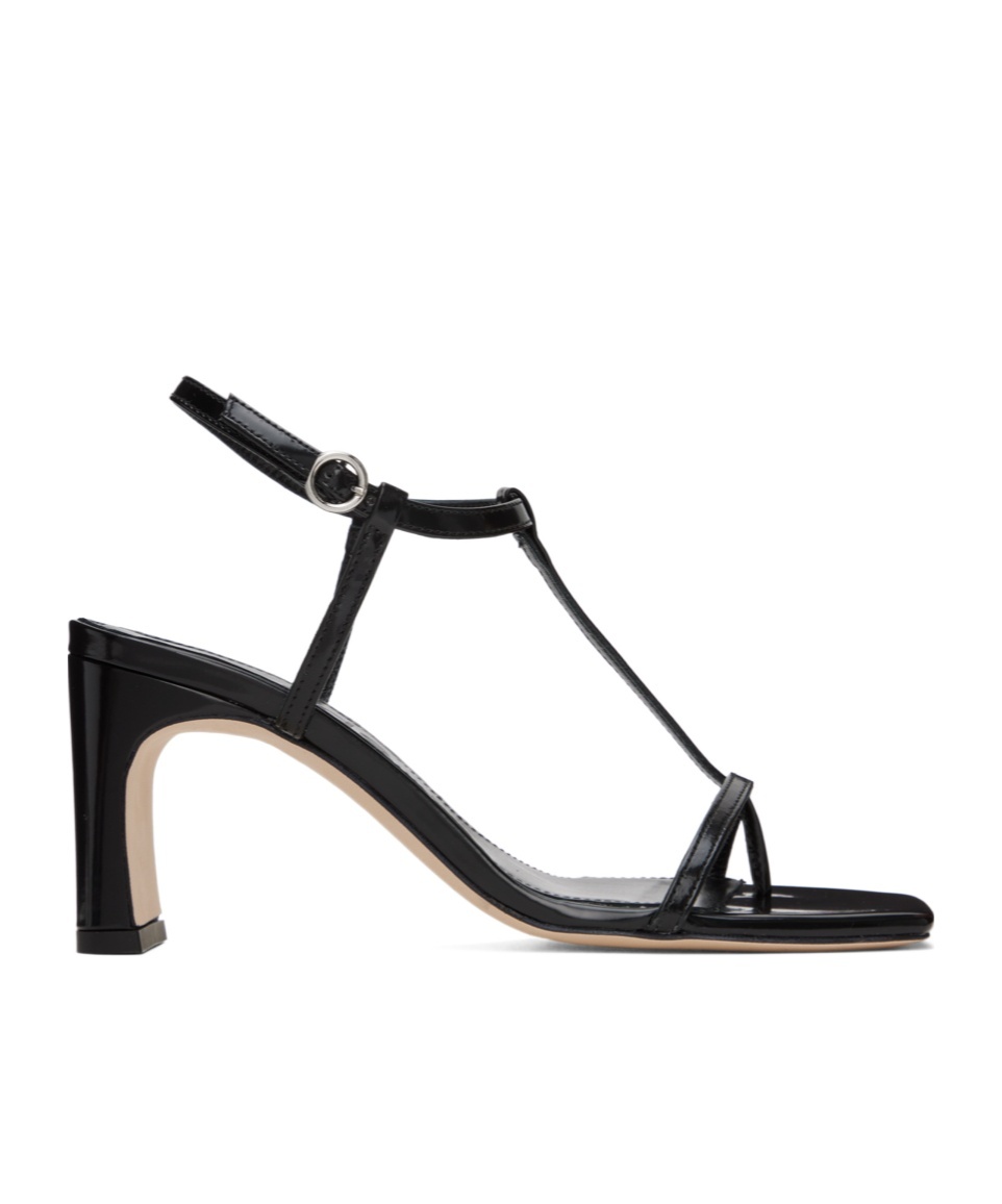 Aeyde Hilma 80mm Leather Sandals In Black