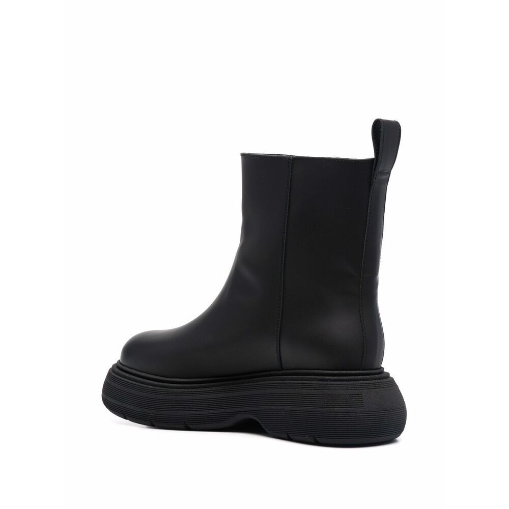 Gia Couture Marte Rubber Ankle Boots In Black