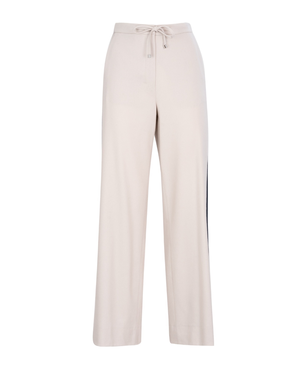 Max Mara Off White Filippa Soft Flannel Trousers In Pink