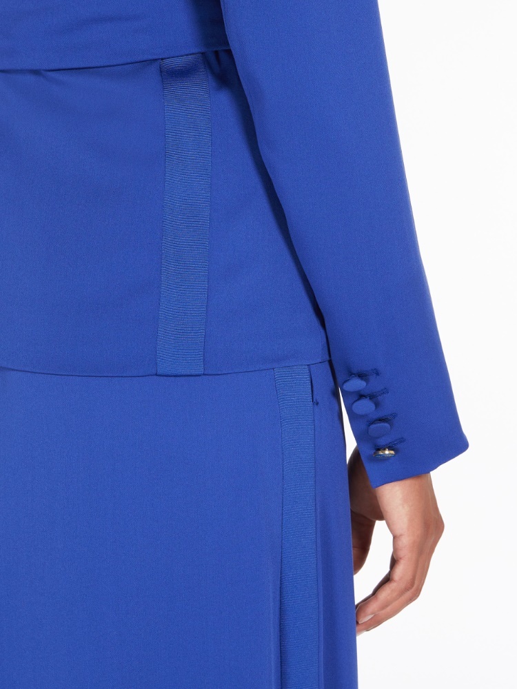 Max Mara Lace Up A Casual Jacket In Blue
