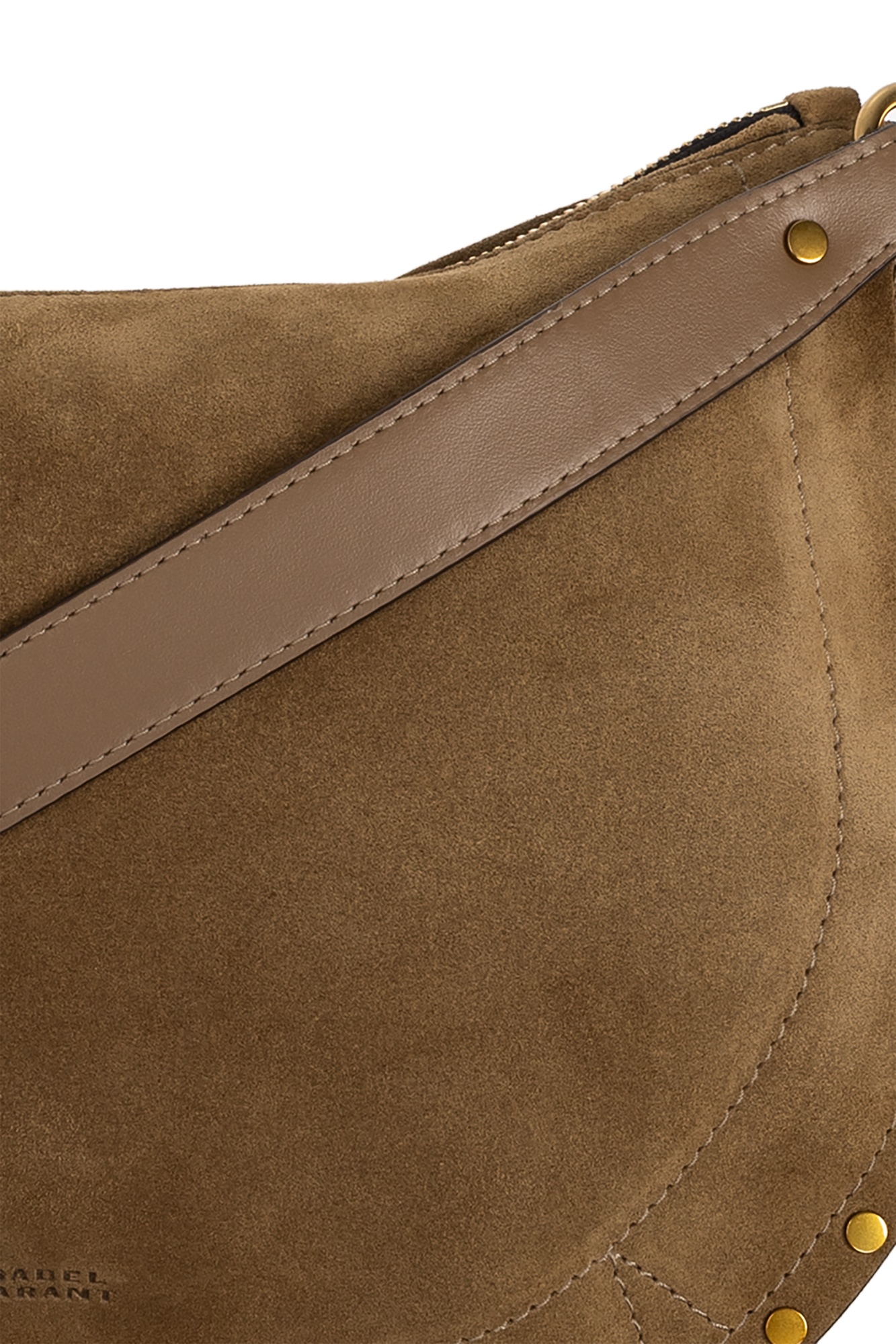 Isabel Marant Braided-trim Suede Shoulder Bag In Brown
