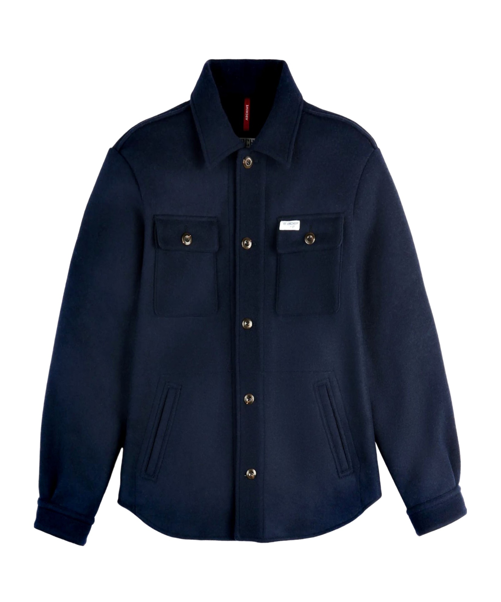 Fay Button-fastening Flap-pocket Shirt Jacket In Blue