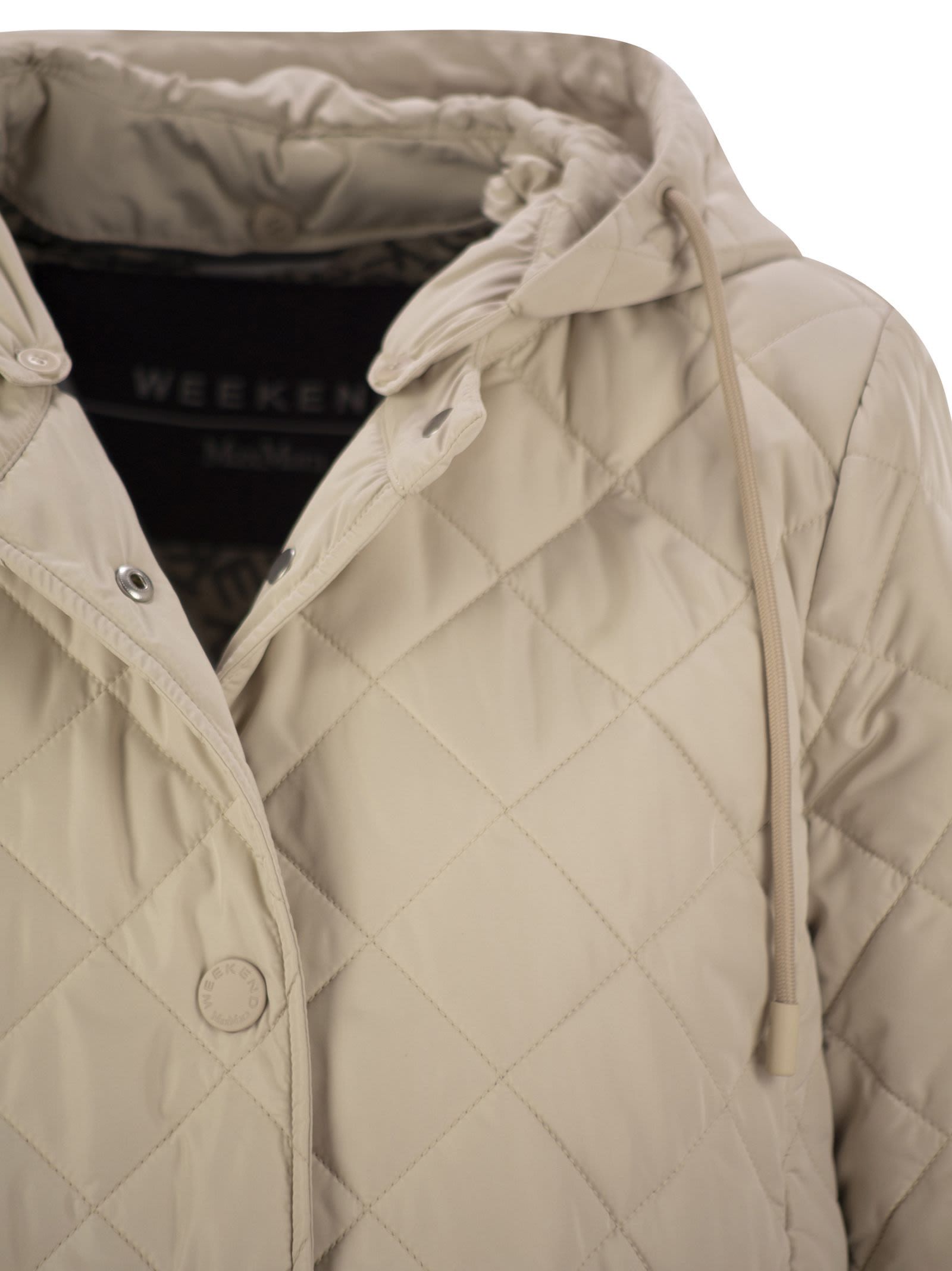 Weekend Max Mara Hooded Cotton Suit In Nude