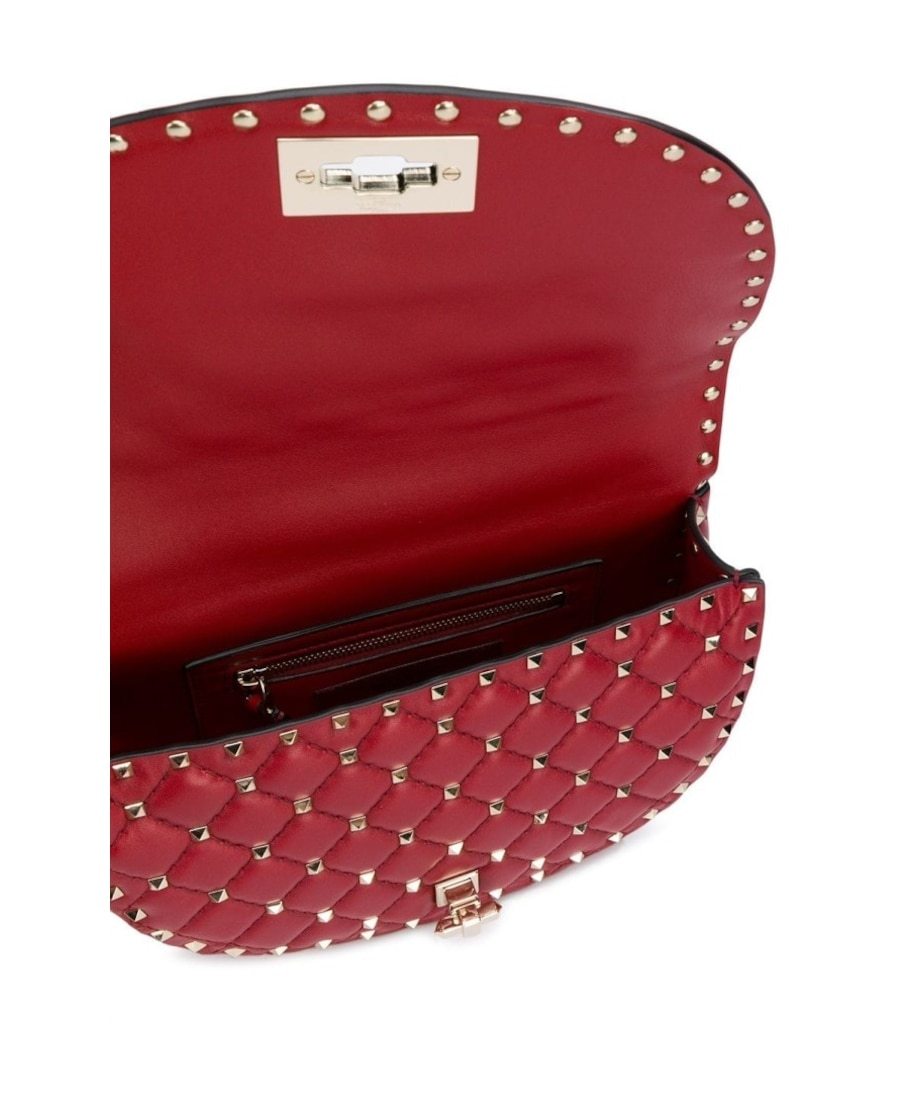 Valentino Logo Details Handbag In Red