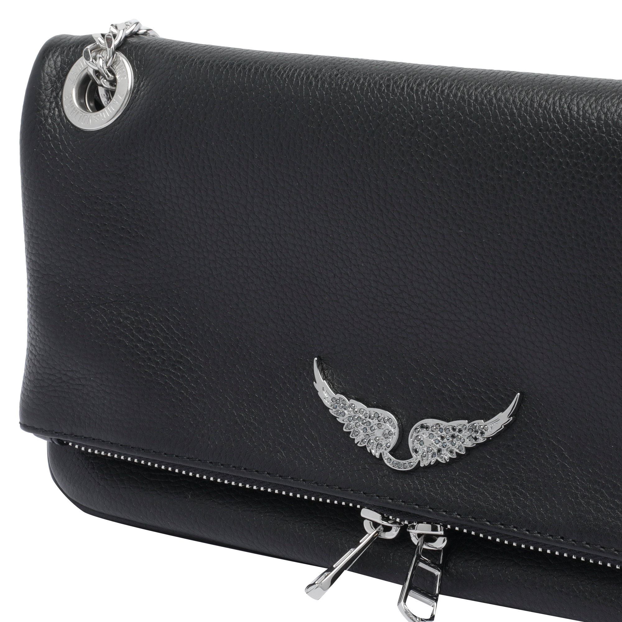 Zadig & Voltaire Rock Ii Chain-strap Crossbody Bag In Black