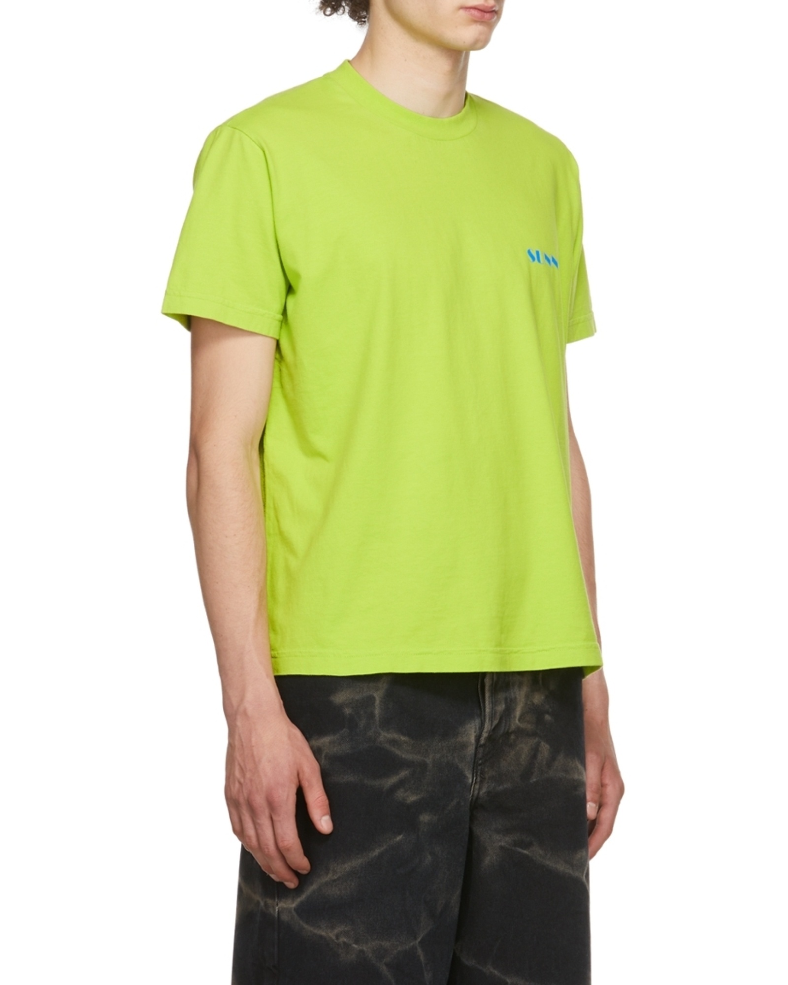 Sunnei Logo-print Cotton T-shirt In Green