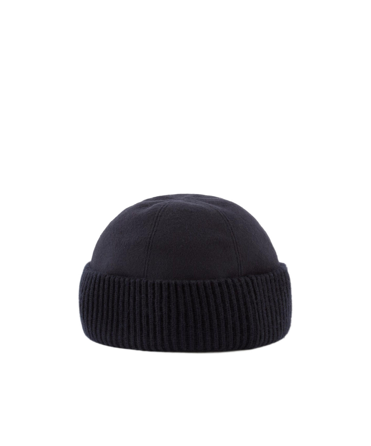 Giorgio Armani Wool And Cashmere Beanie Hat In Black