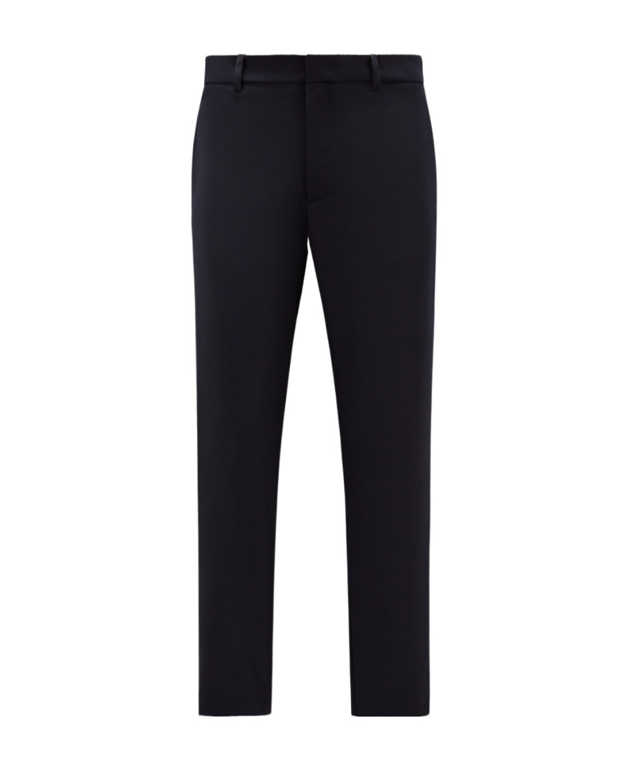 Moncler Straight-leg Virgin-wool Trousers In Gray