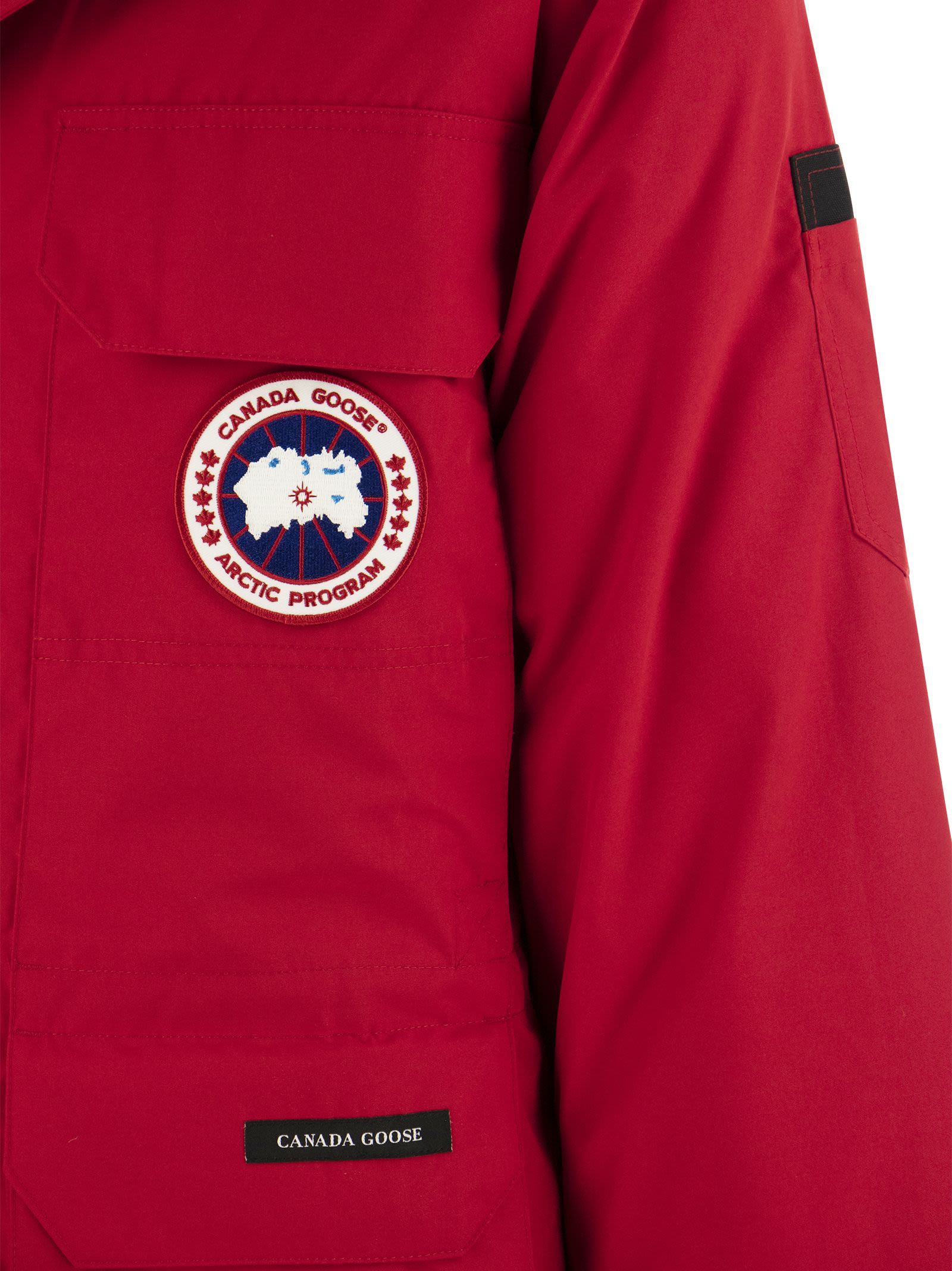 Canada Goose Expedition Parka Adjustable Hood Jacket In Red