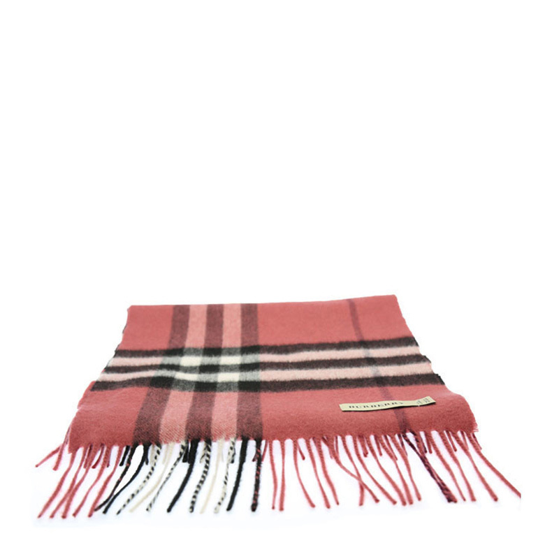 BURBERRY PLAID DETAIL SCARF