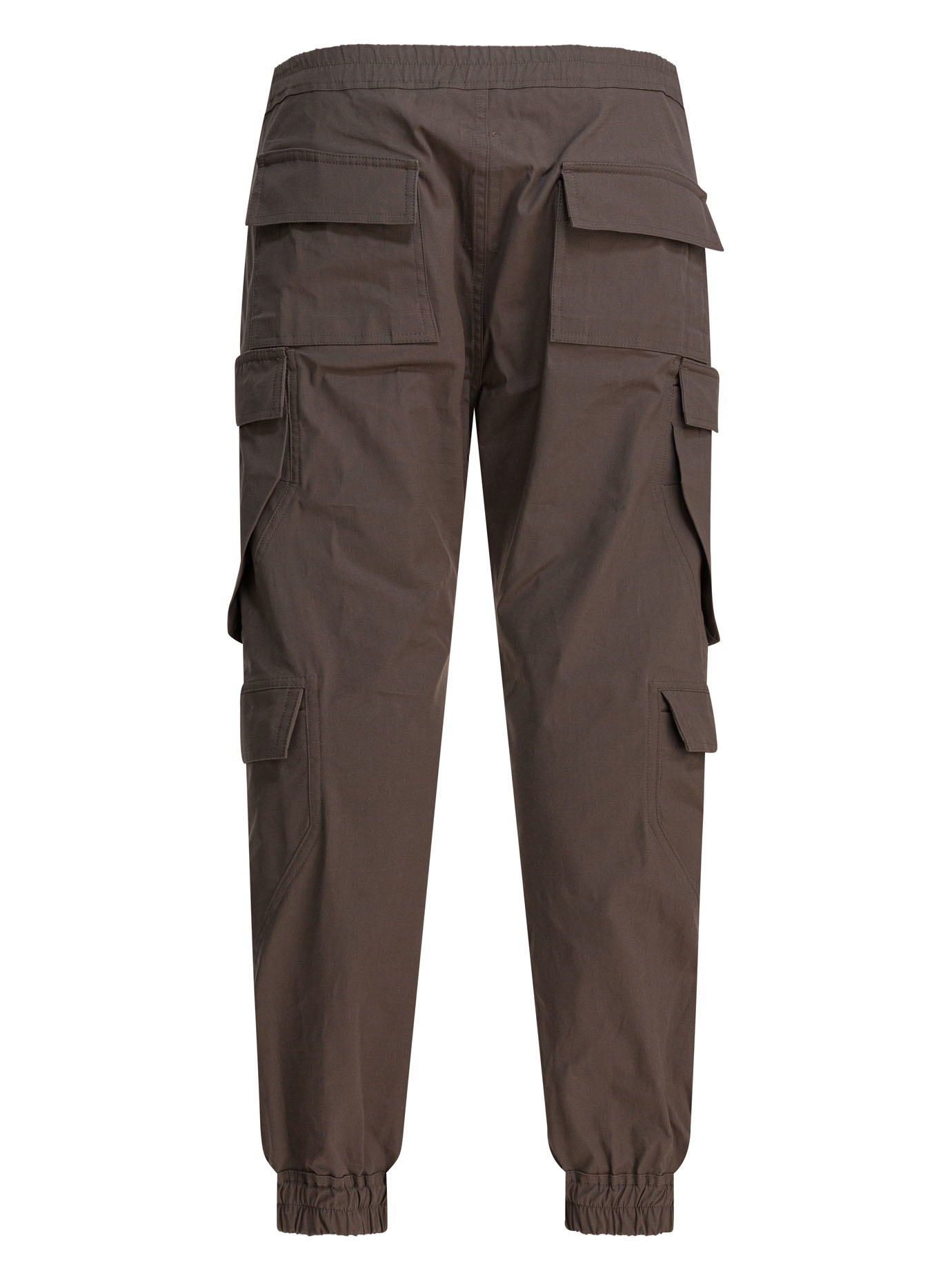 Rick Owens Cargo-pocket Drawstring Cargo Trousers In Brown