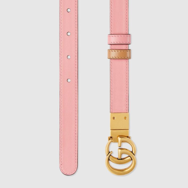 Gucci Gg Marmont Reversible Belt In Nude
