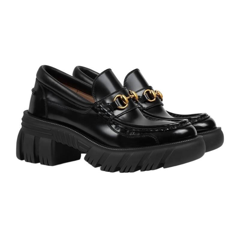Gucci Horsebit-detail Leather Loafers In Black