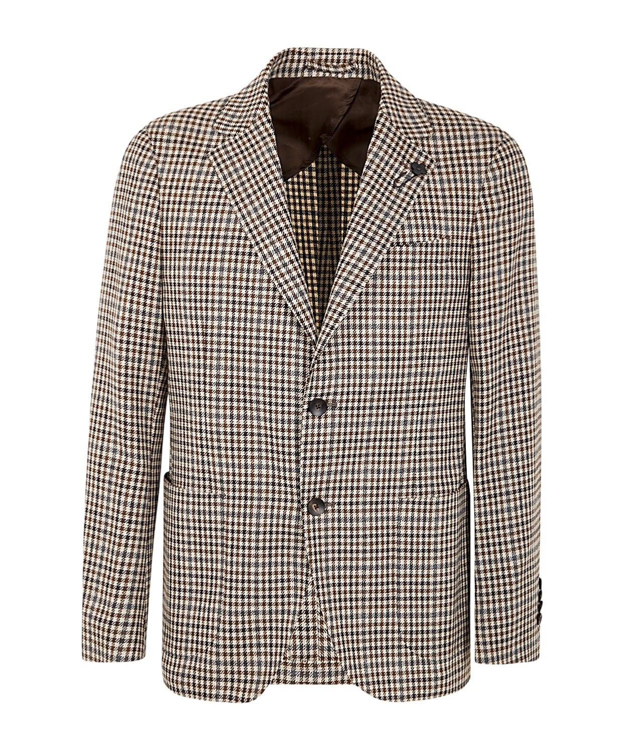 Lardini Classic Check Pattern Tailored Blazer In Multicolor