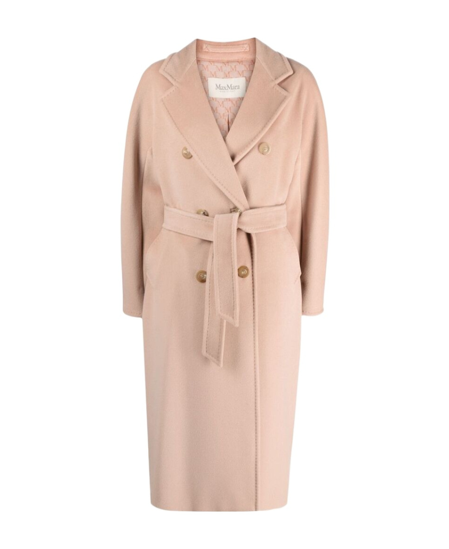Max Mara Double-breasted Coat In Nude