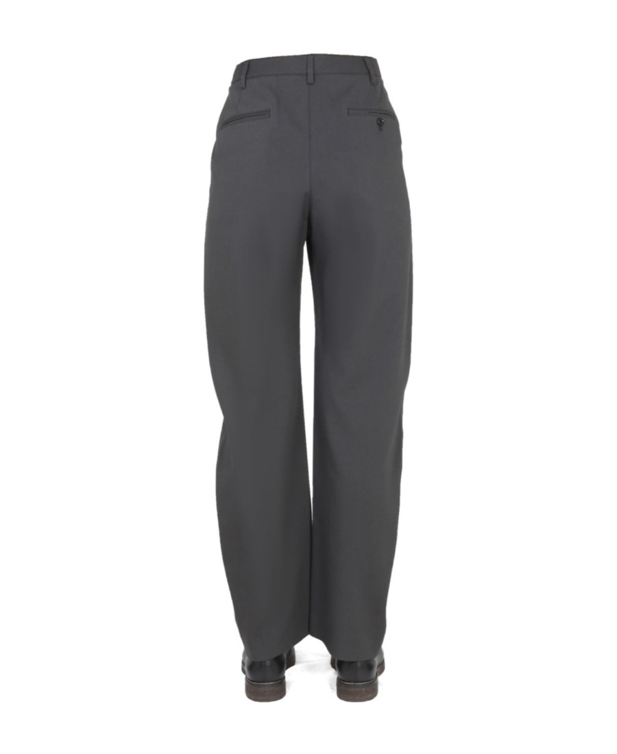 Lemaire Straight-leg Cotton-blend Trousers In Black