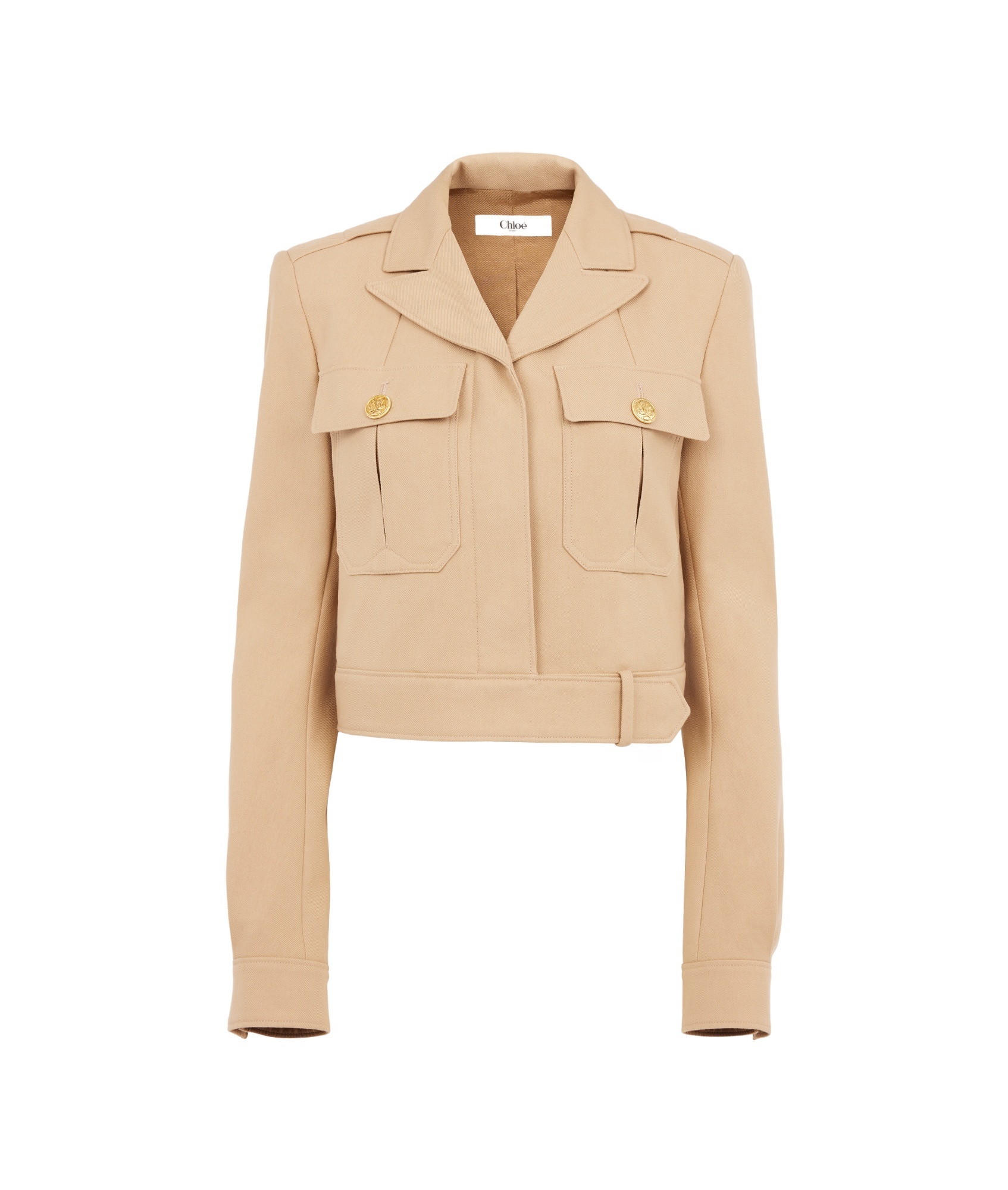 Chloé Cropped Jacket In Neutral