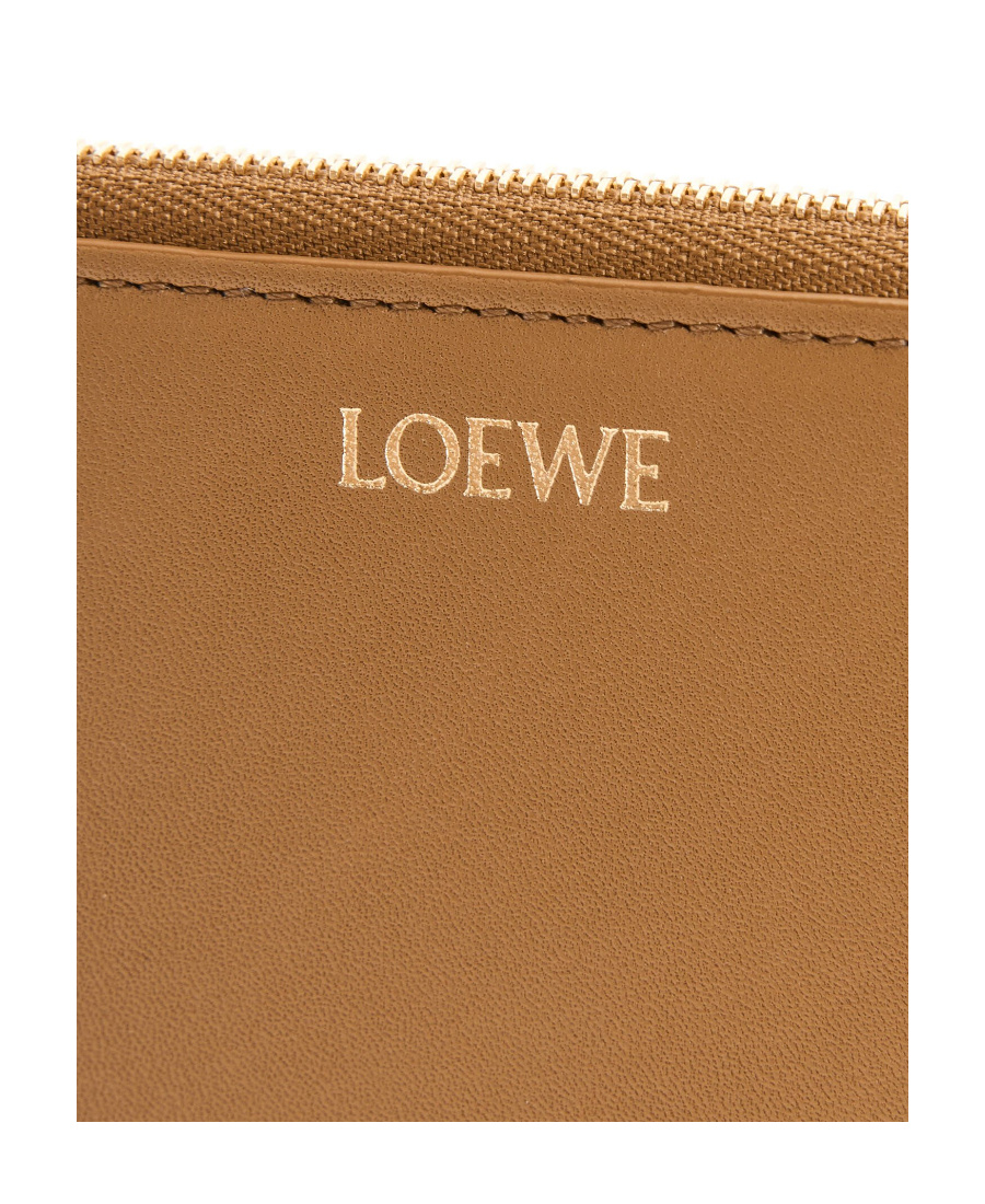 Loewe Leather Knot Zip-around Wallet In Brown