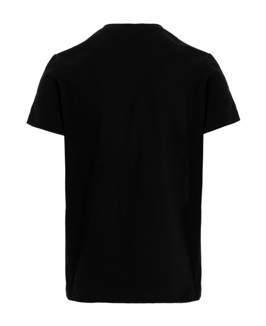 Shop Balmain Eco-designed Cotton T-shirt With Paris Logo Print In Black