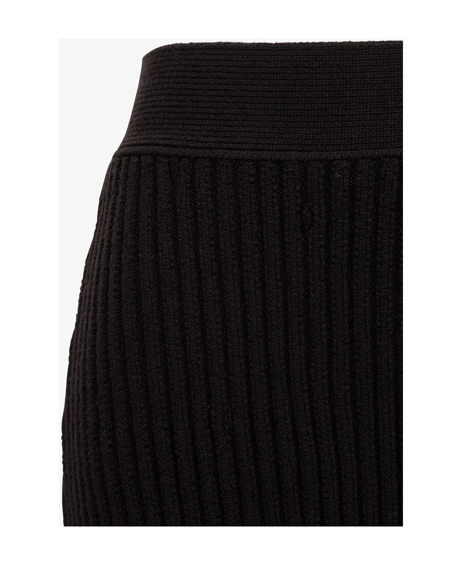 Bottega Veneta Pleated Midi Skirt In Black