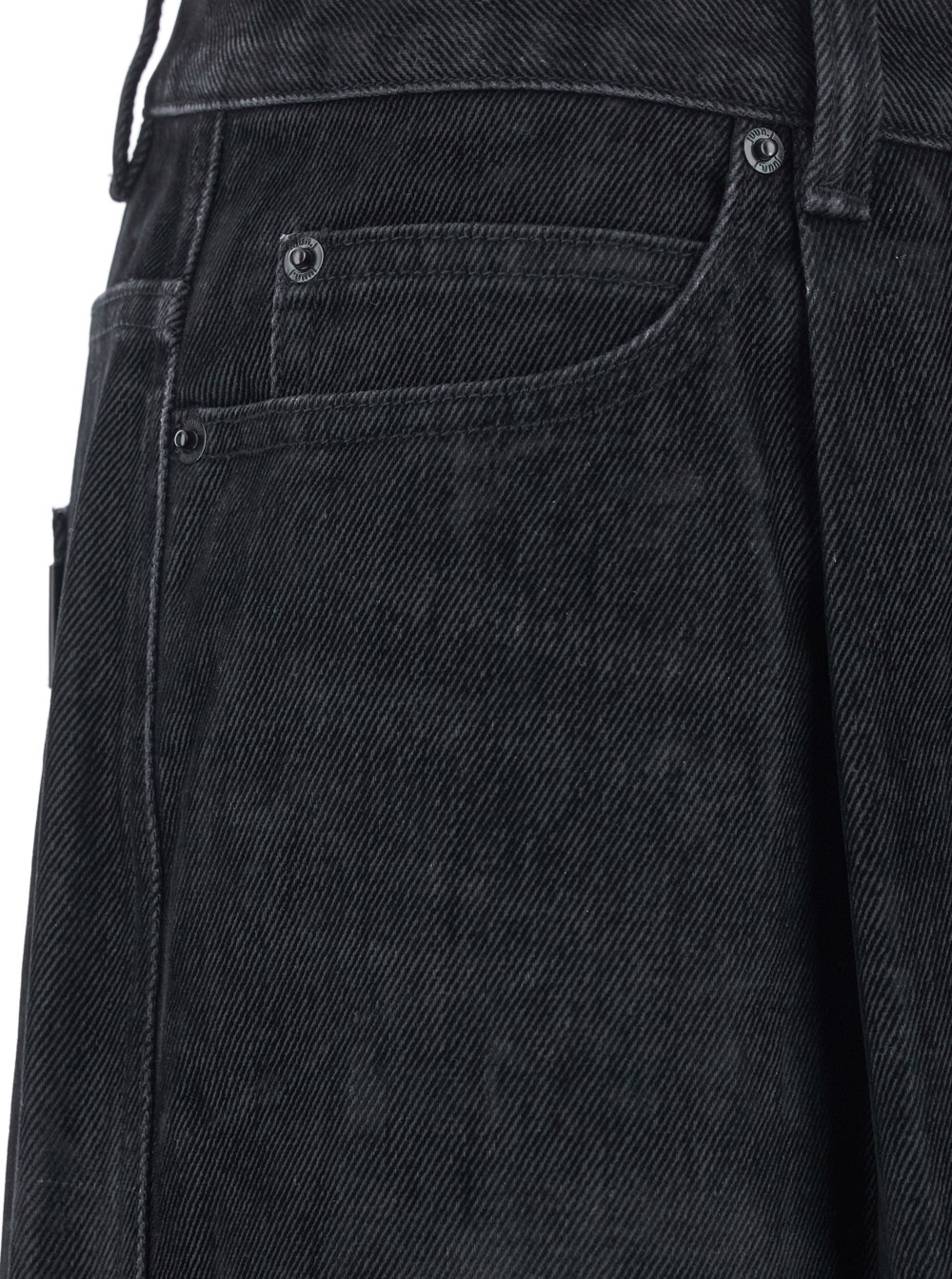 Juunj Denim Trousers With Belt Loops In Black