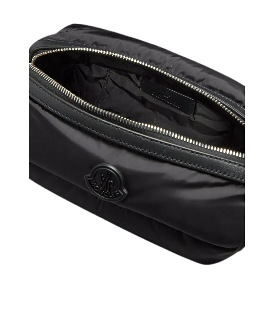 Moncler Keoni Logo Patch Padded Crossbody Bag In Black