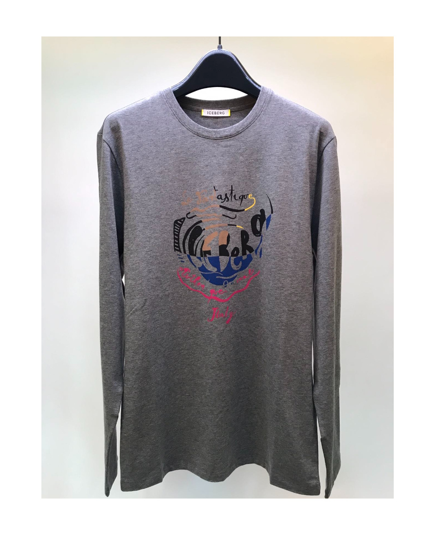 ICEBERG ROUND COLLAR AND LONG-SLEEVED T-SHIRT