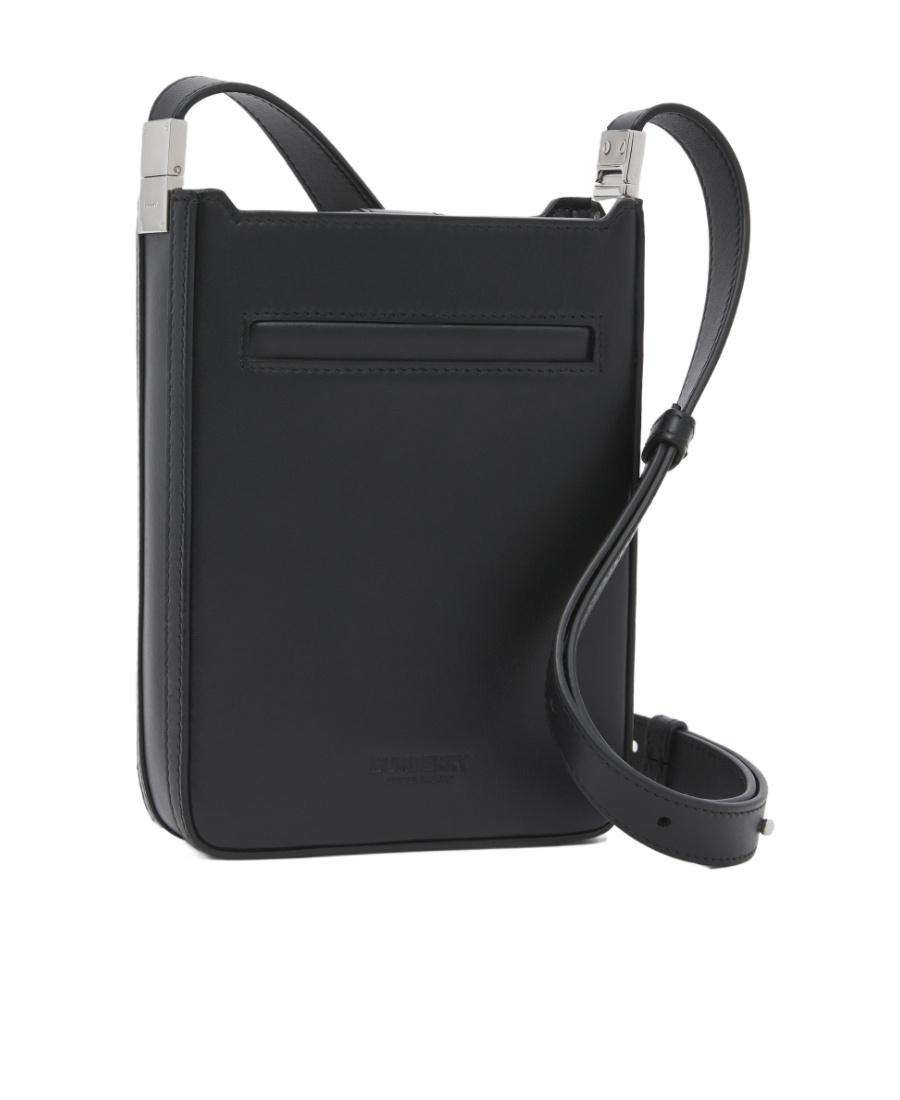 Burberry Mini Olympia Leather Crossbody Bag In Black