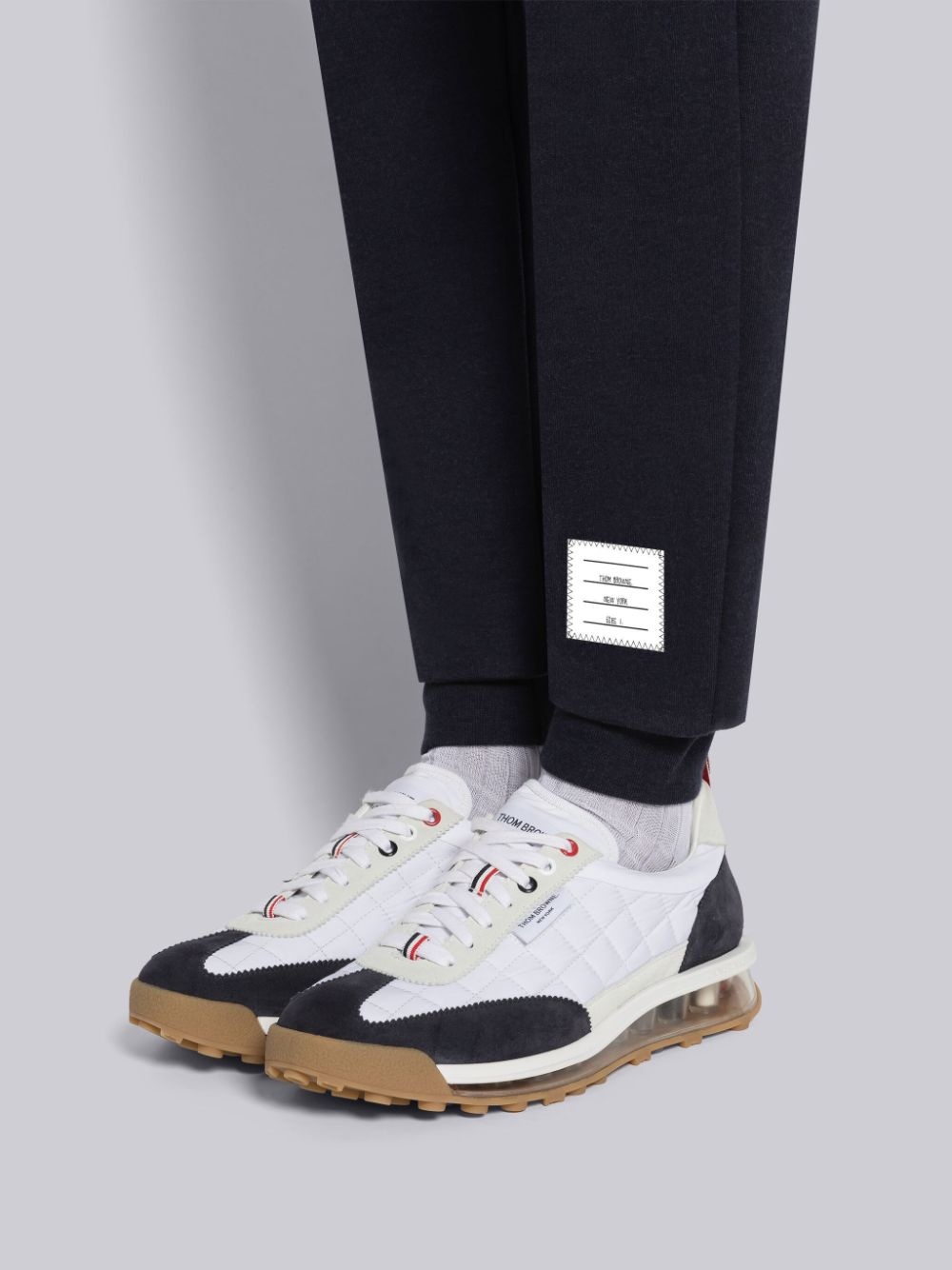 Thom Browne Anchor-embroidery Cotton Track Pants In Black