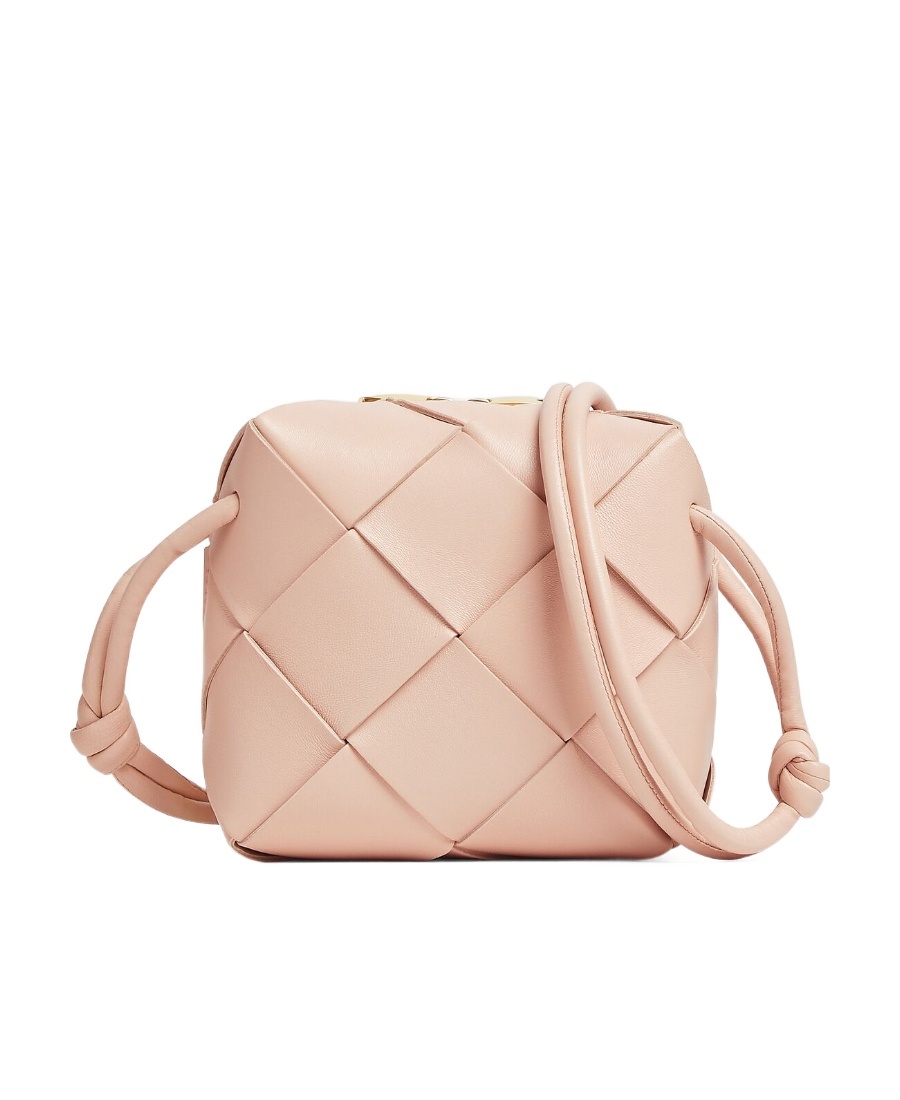 Bottega Veneta Mini Cassette Camera Bag In Nude