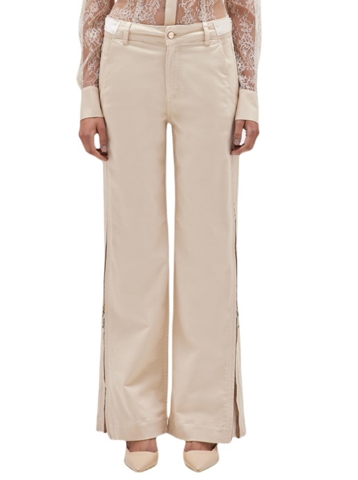 Blugirl Ecs Parachute Canvas Trousers In Nude
