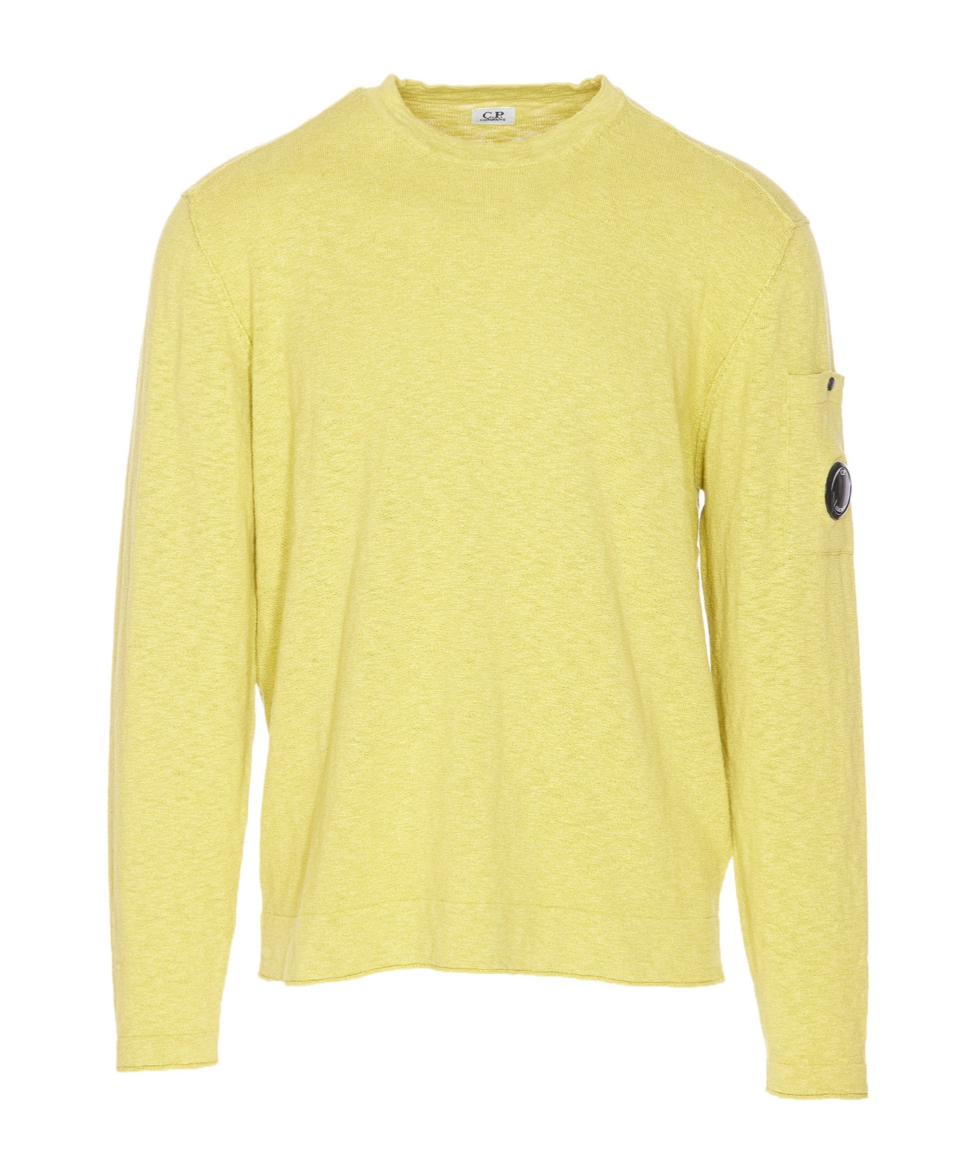 C.p. Company Round Neck Sweater In Yellow