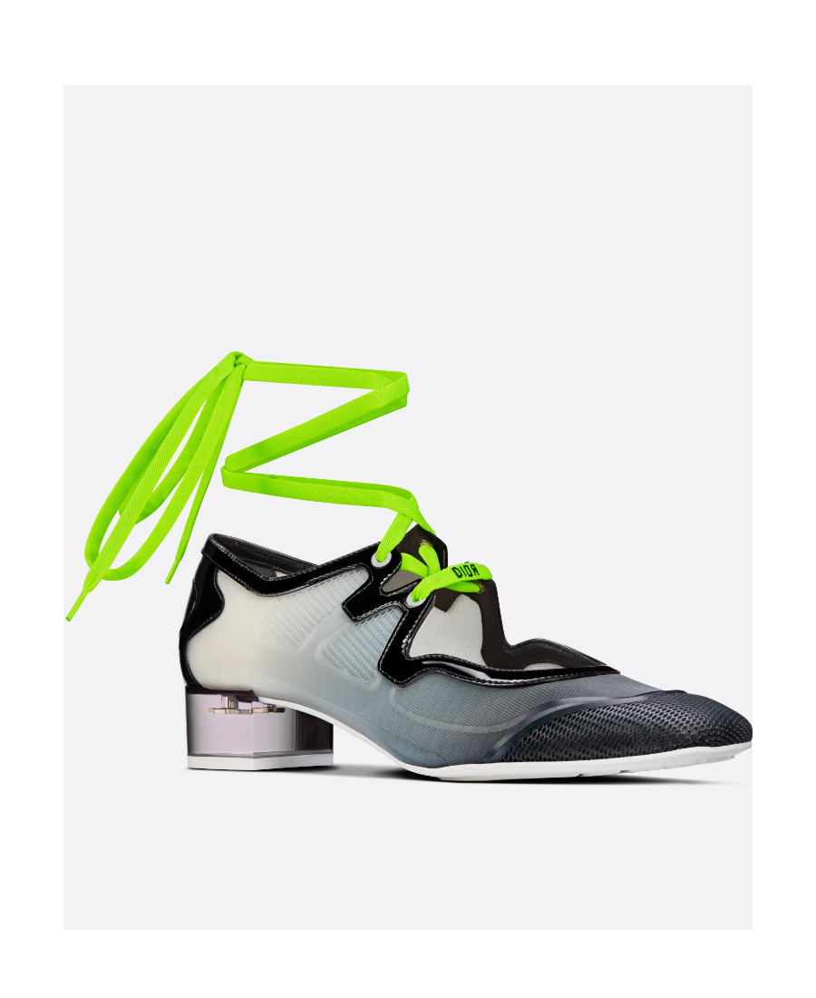 Dior D-mension Lace-up High Heels In Gray