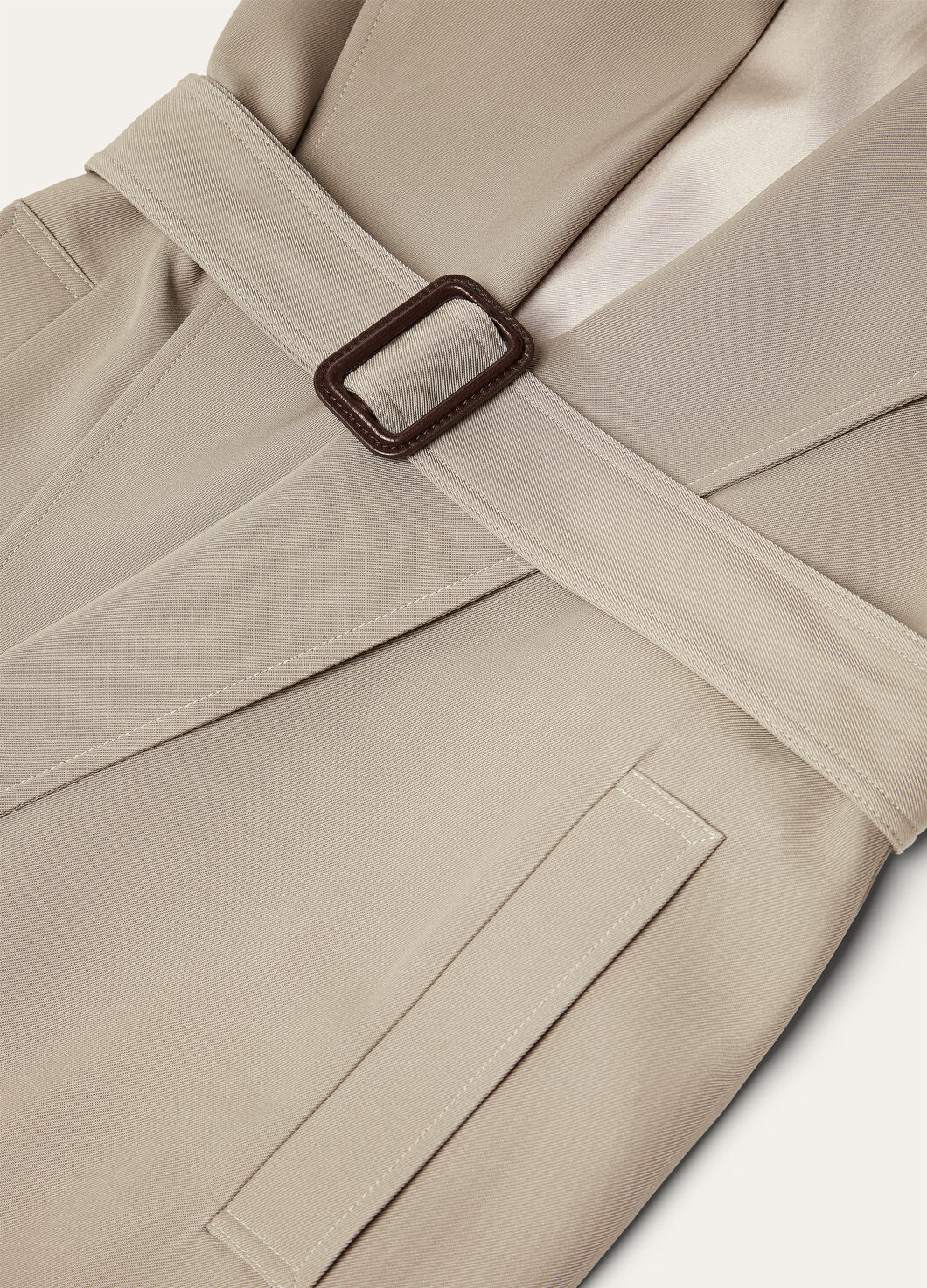 Loro Piana Double-breasted Trench Coat In Gray