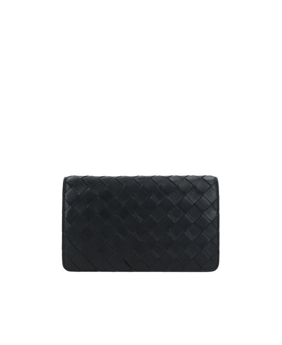 Bottega Veneta Flip Wallet In Black